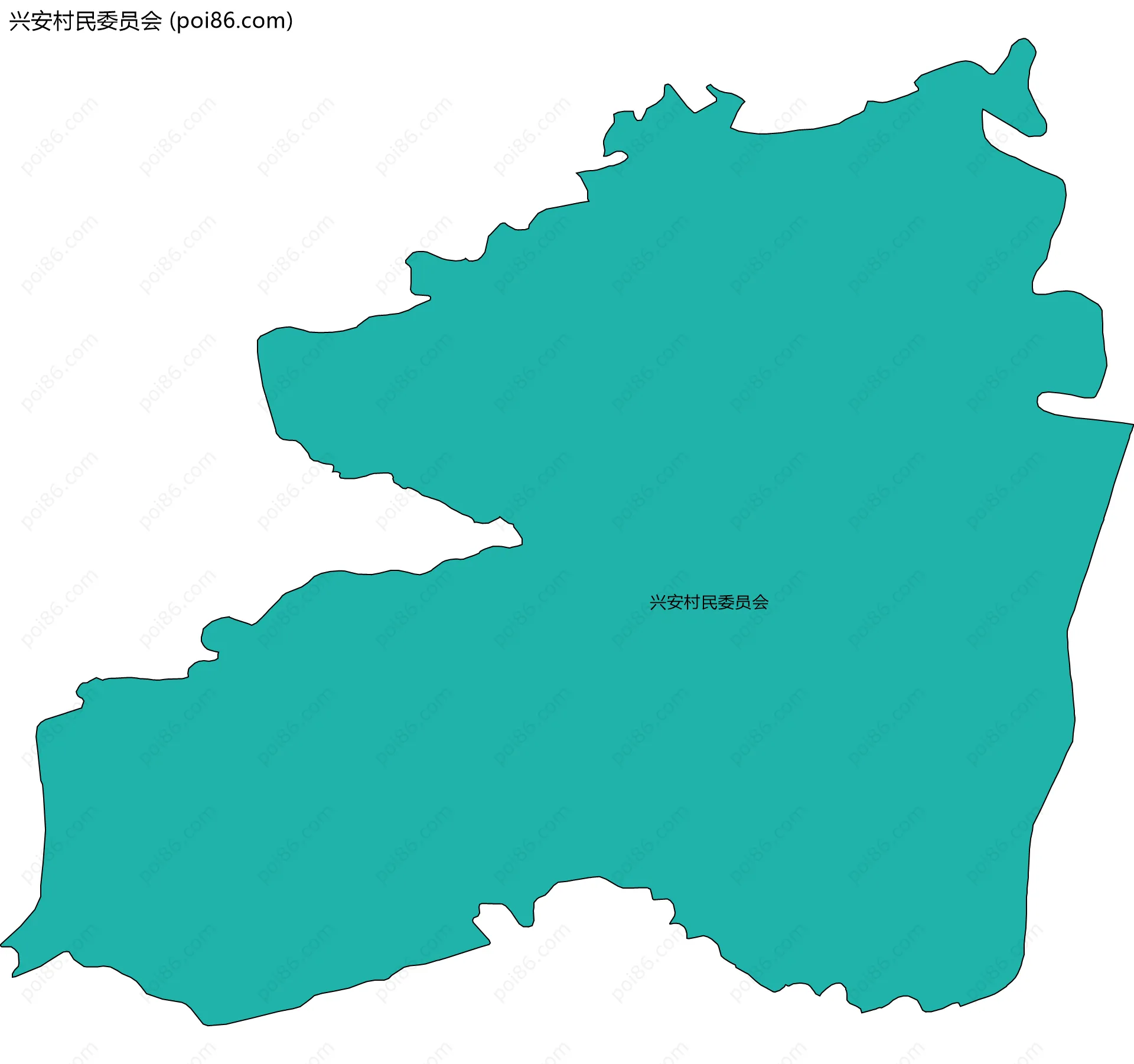 兴安村民委员会边界地图