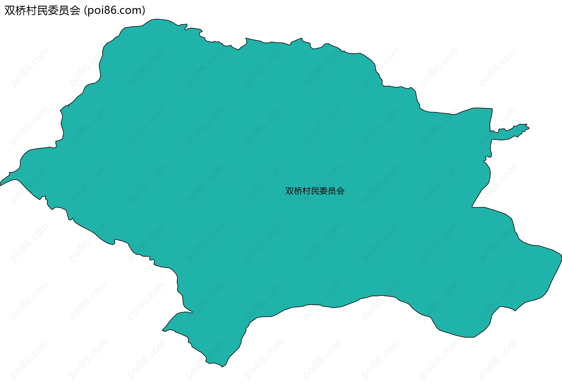 双桥村民委员会边界地图