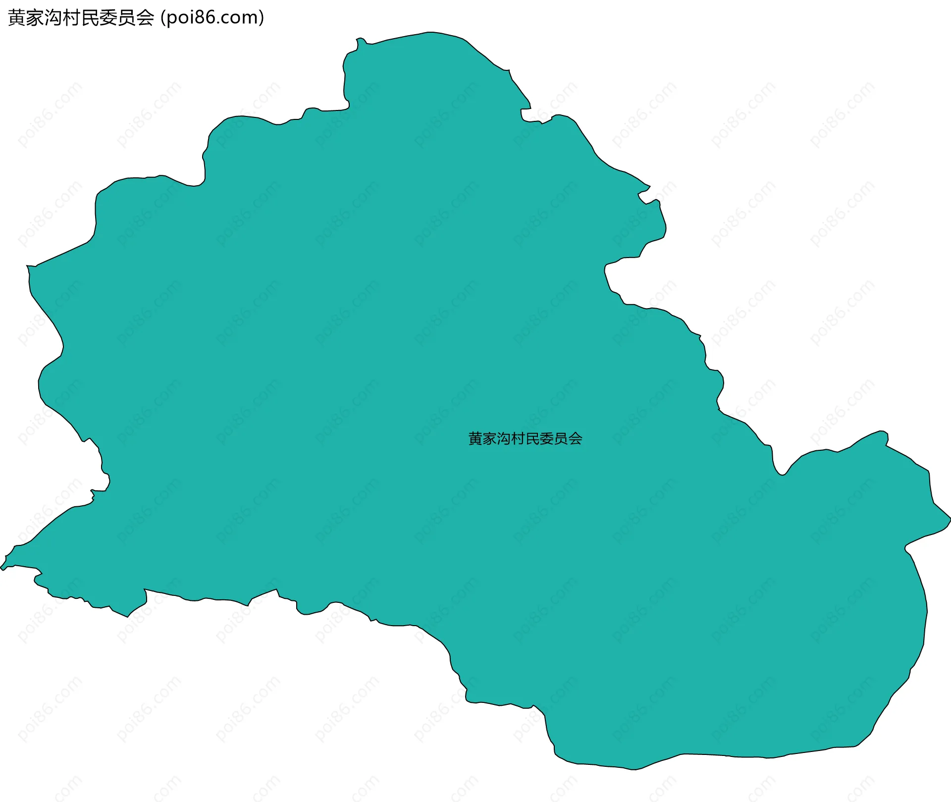 黄家沟村民委员会边界地图