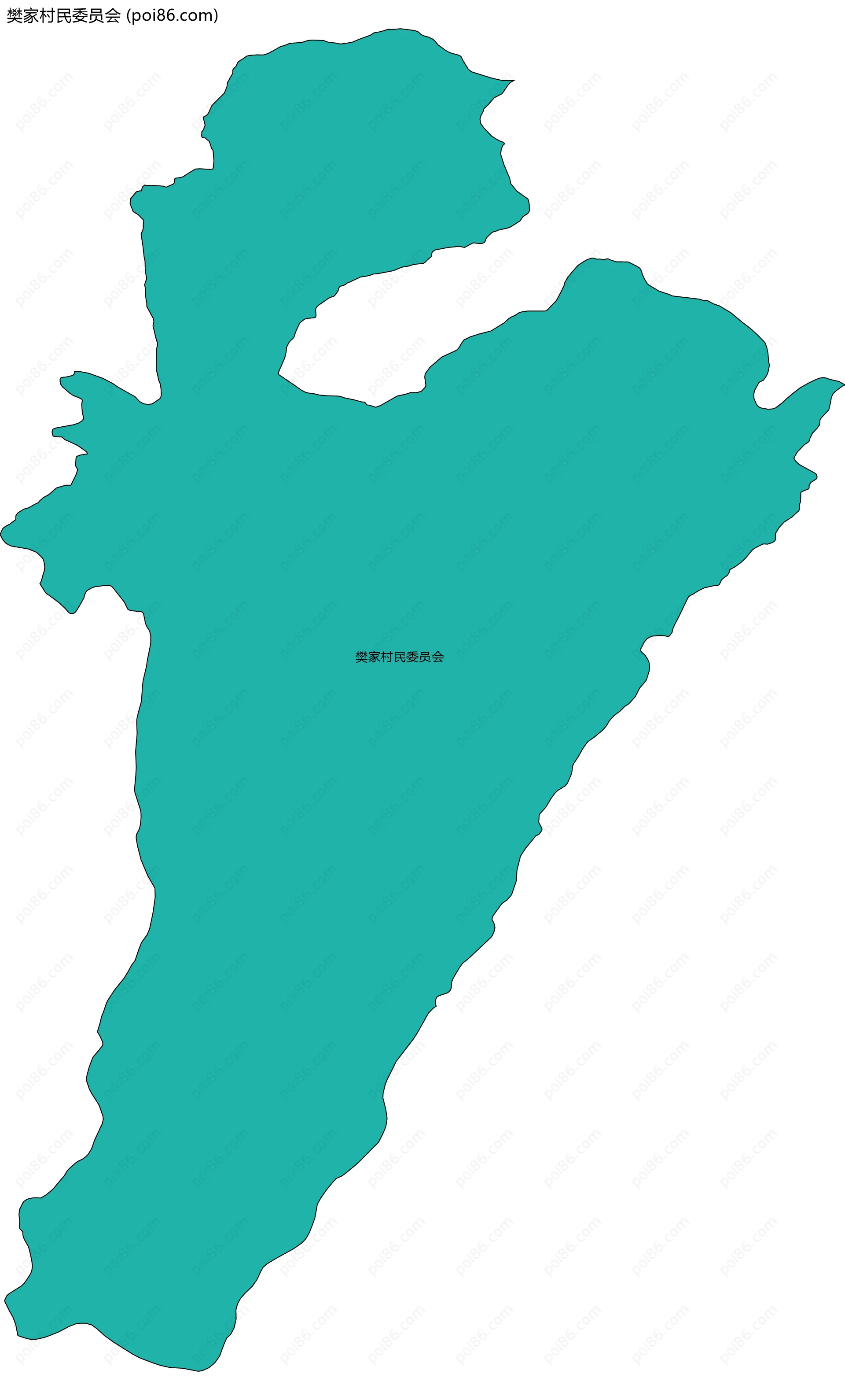 樊家村民委员会边界地图