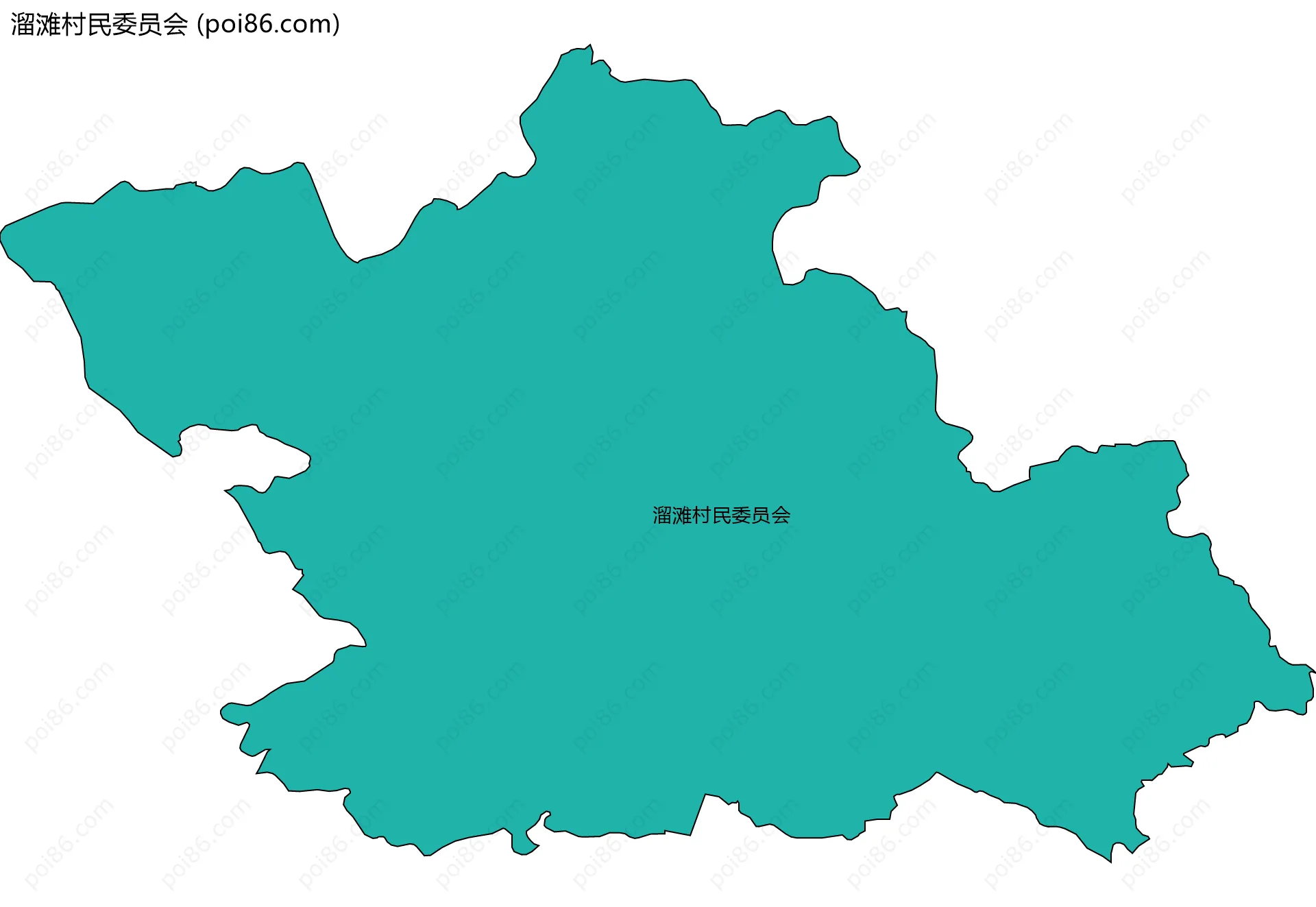 溜滩村民委员会边界地图