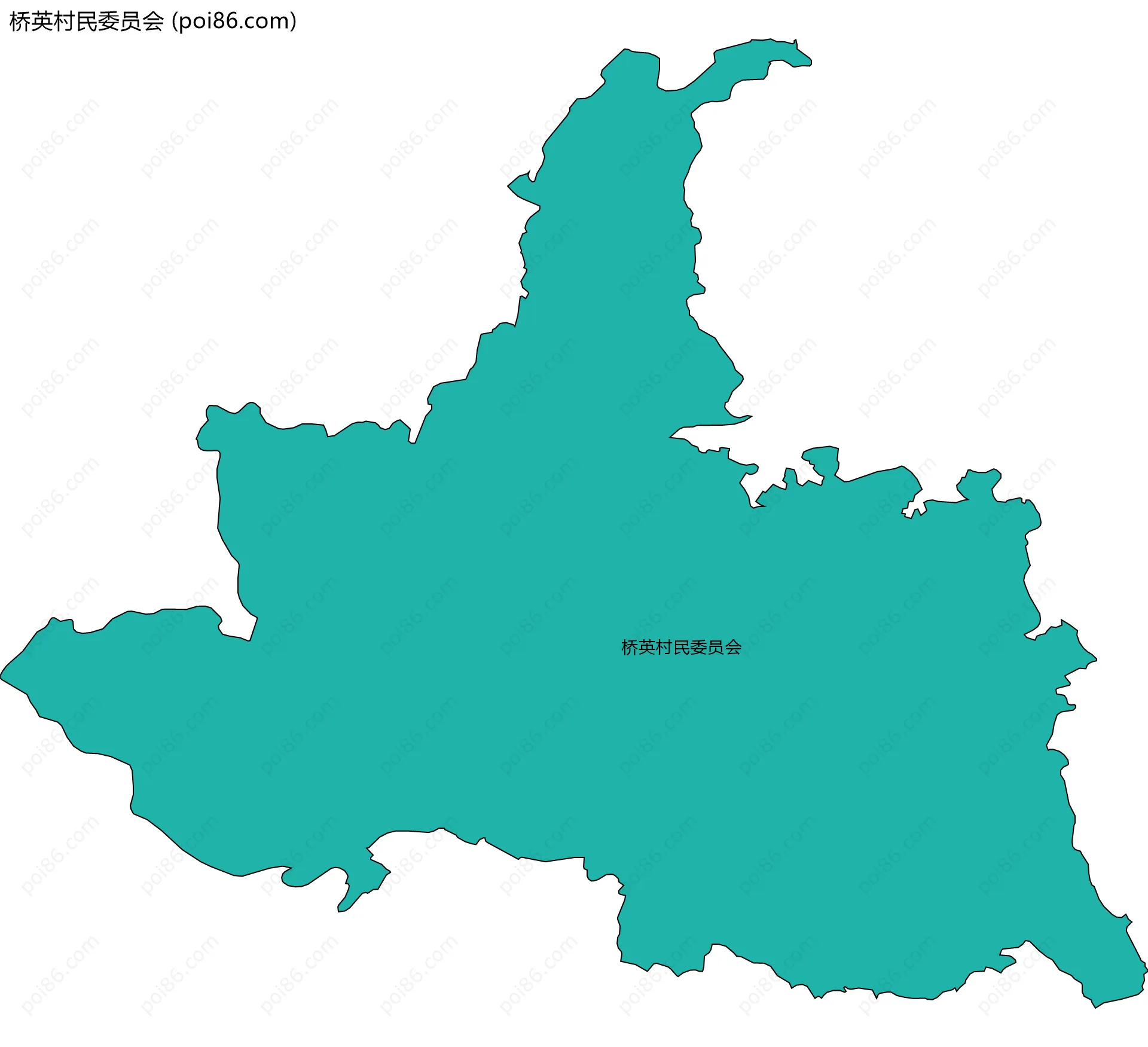 桥英村民委员会边界地图