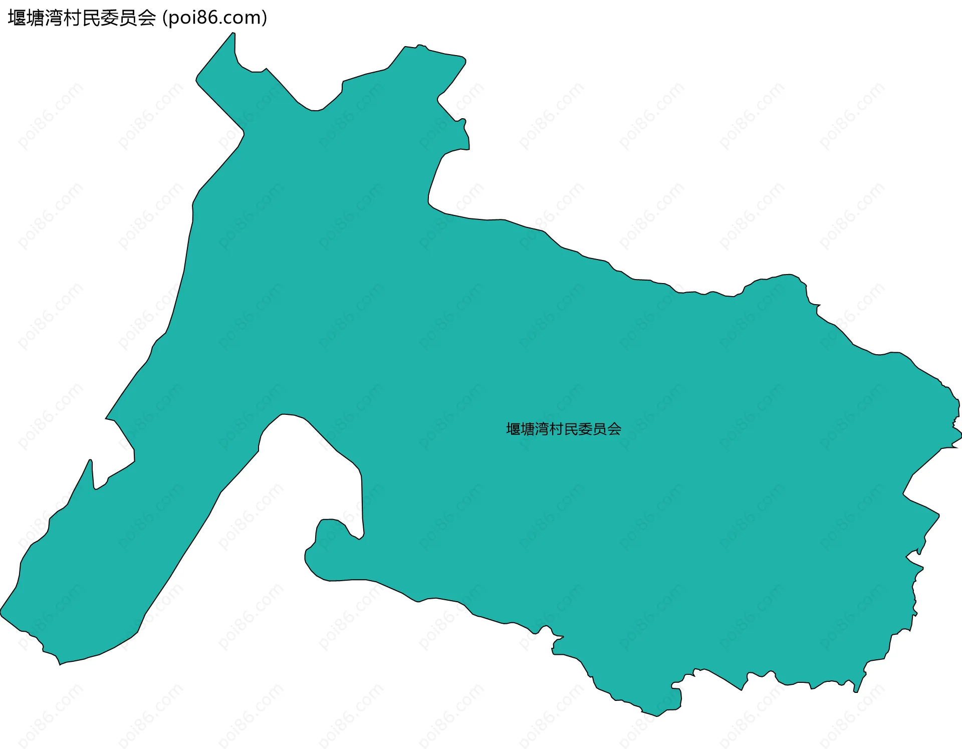 堰塘湾村民委员会边界地图