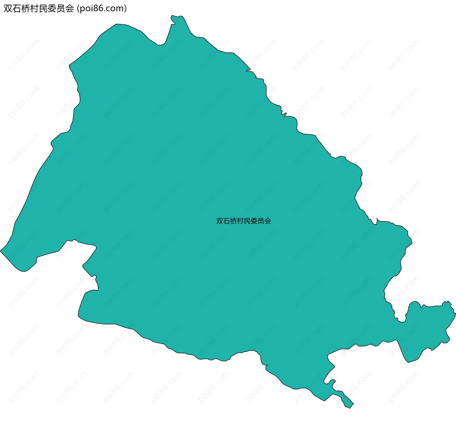 双石桥村民委员会边界地图
