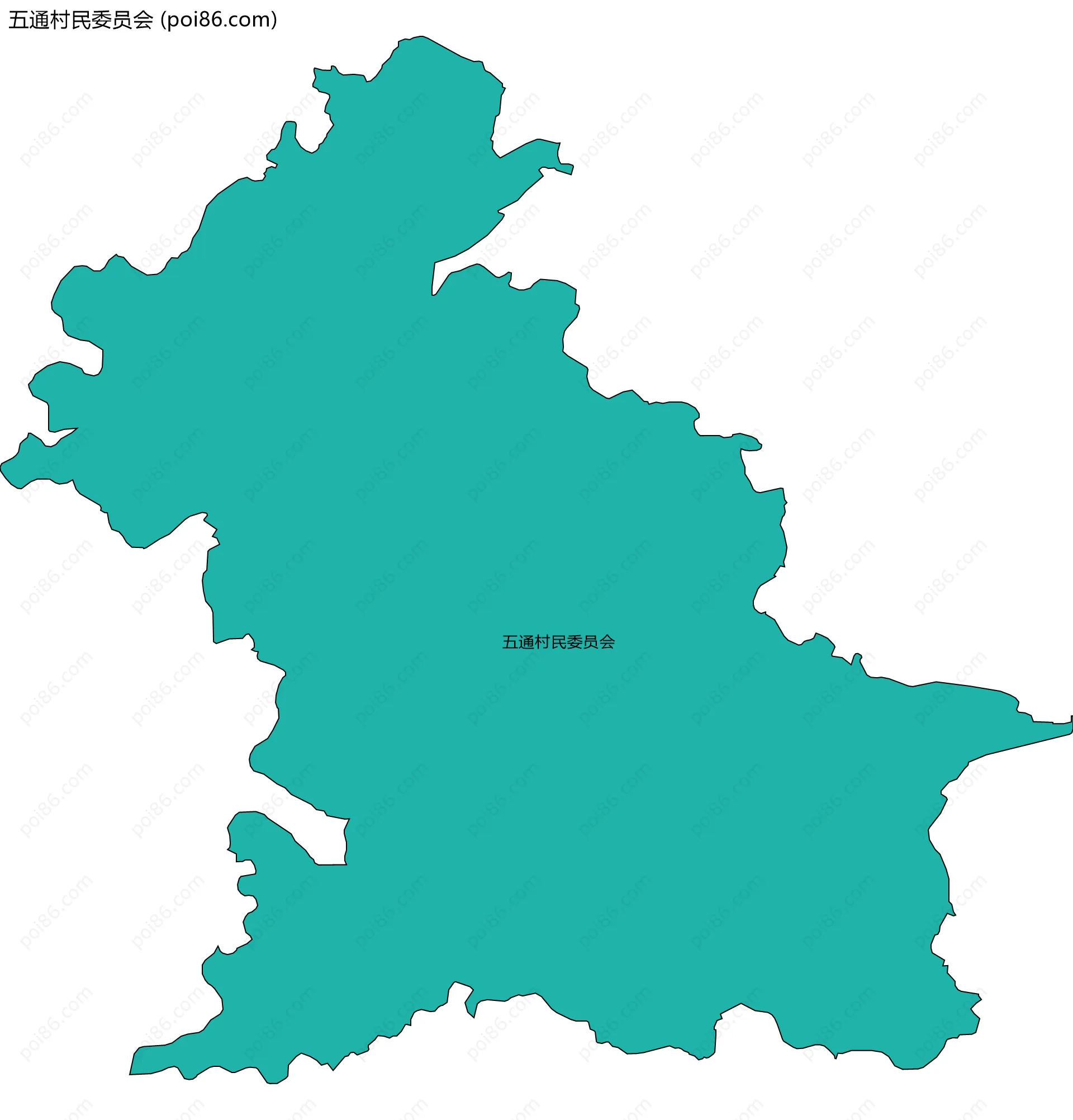 五通村民委员会边界地图