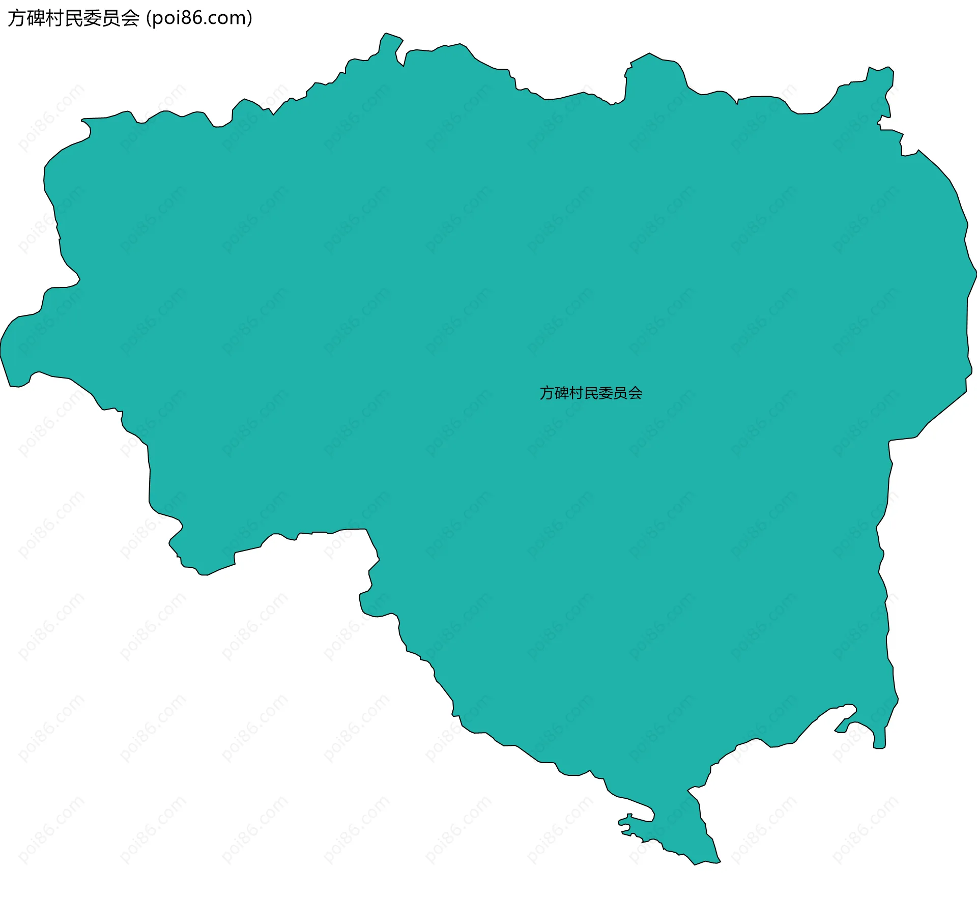 方碑村民委员会边界地图