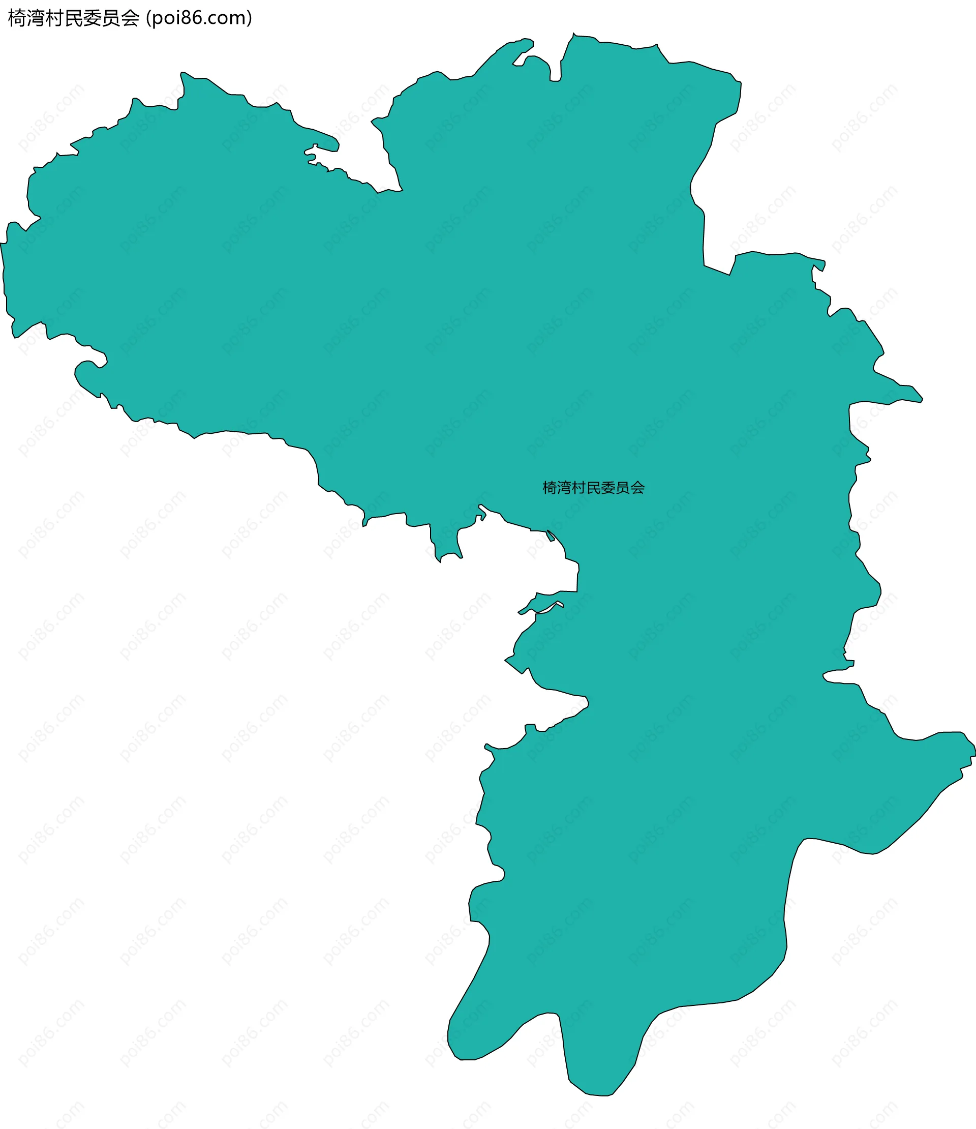 椅湾村民委员会边界地图