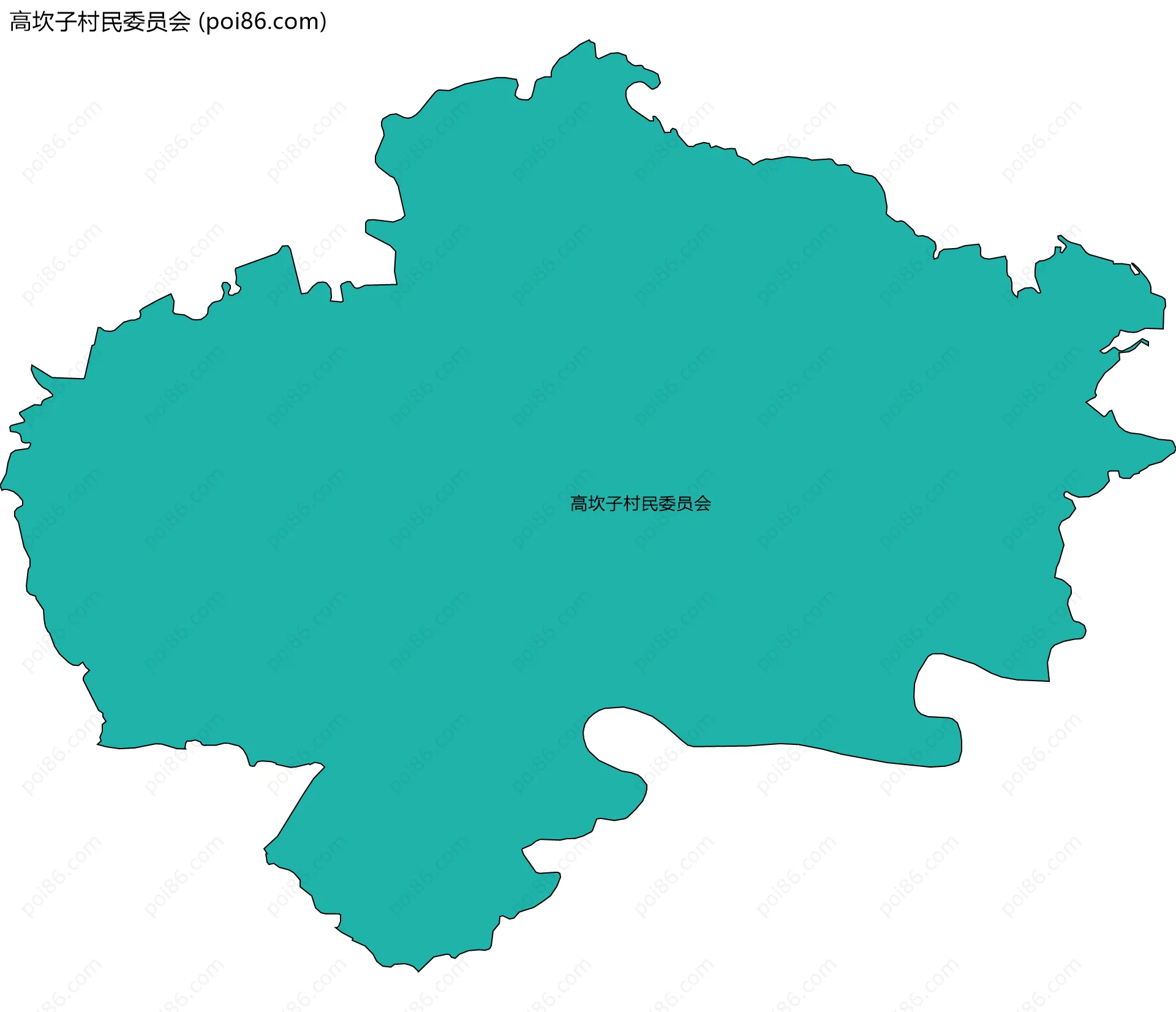 高坎子村民委员会边界地图