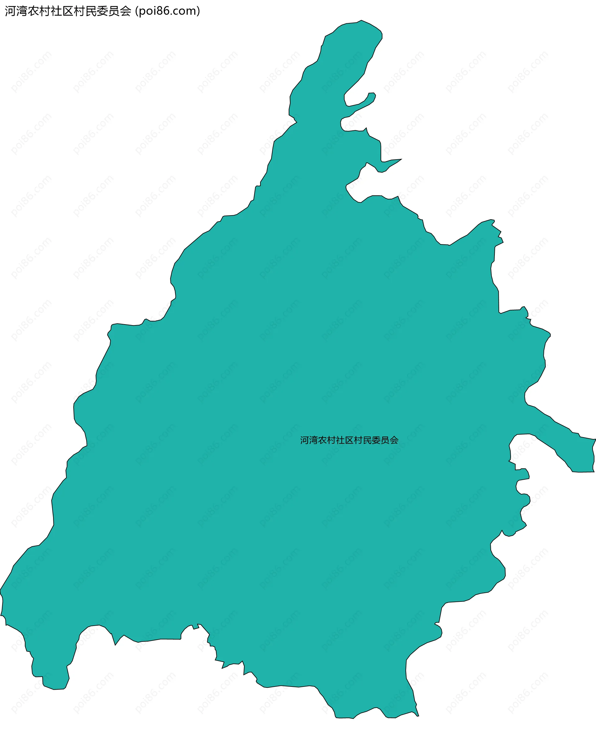 河湾农村社区村民委员会边界地图