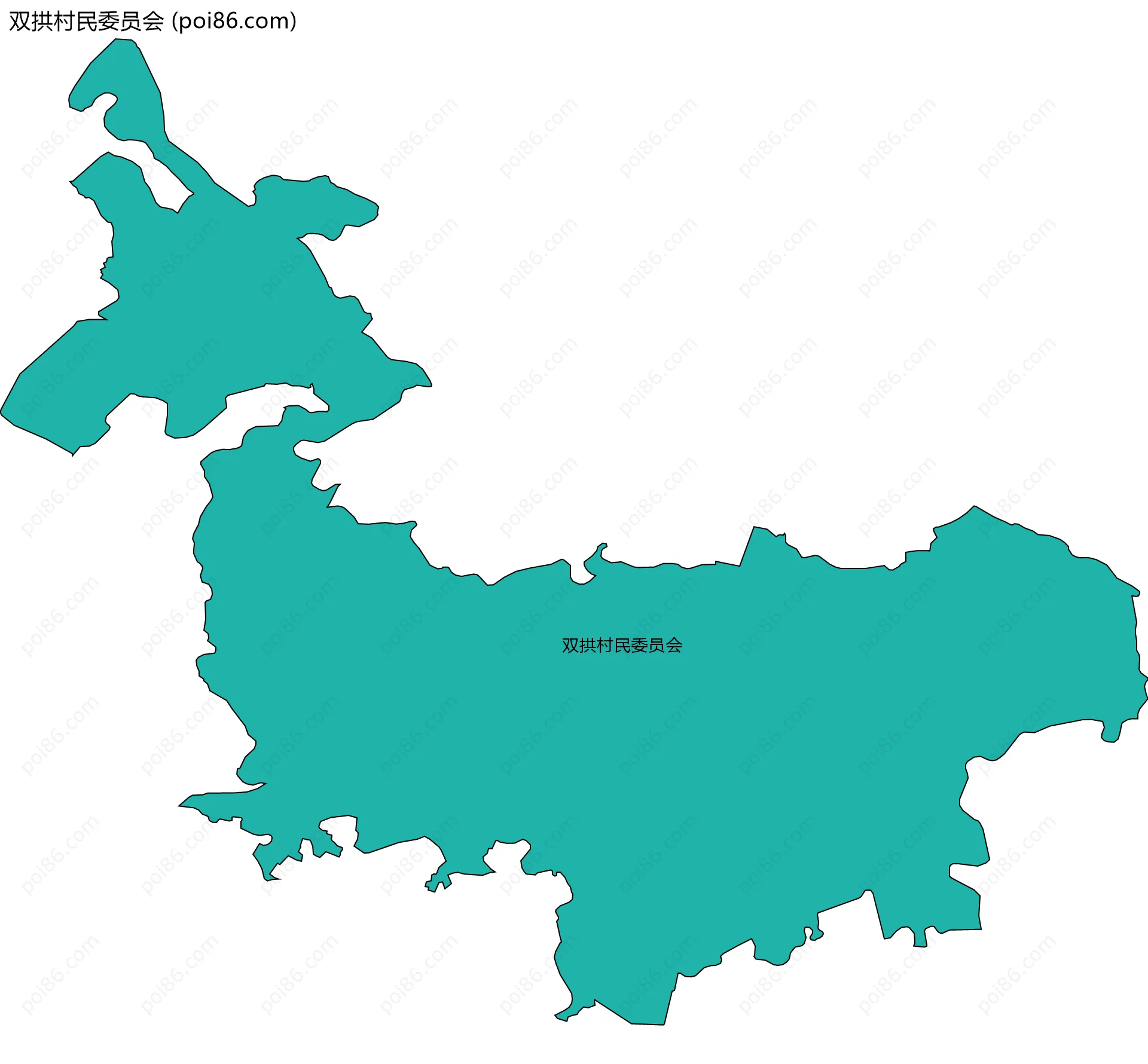 双拱村民委员会边界地图