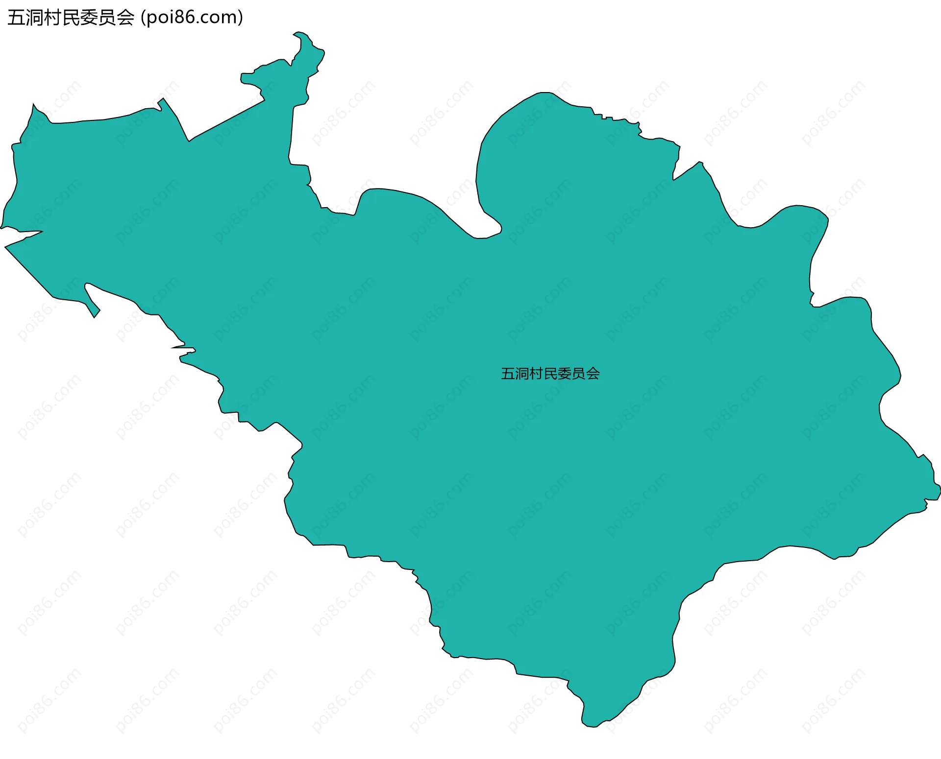 五洞村民委员会边界地图