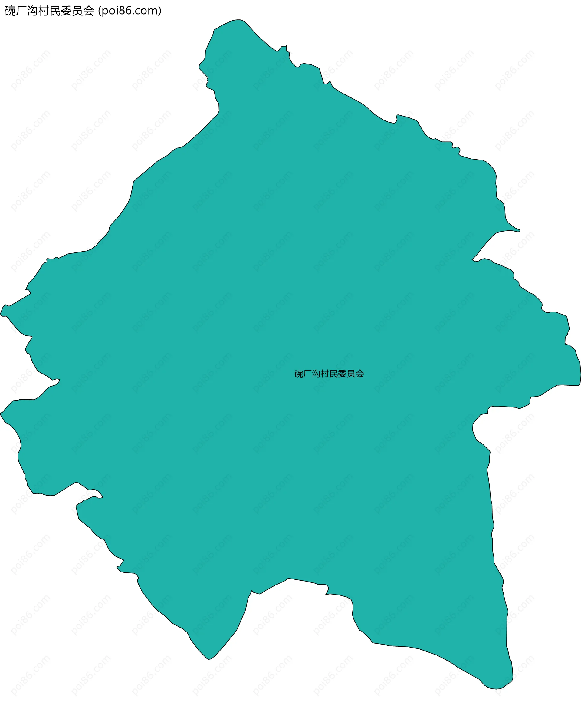 碗厂沟村民委员会边界地图