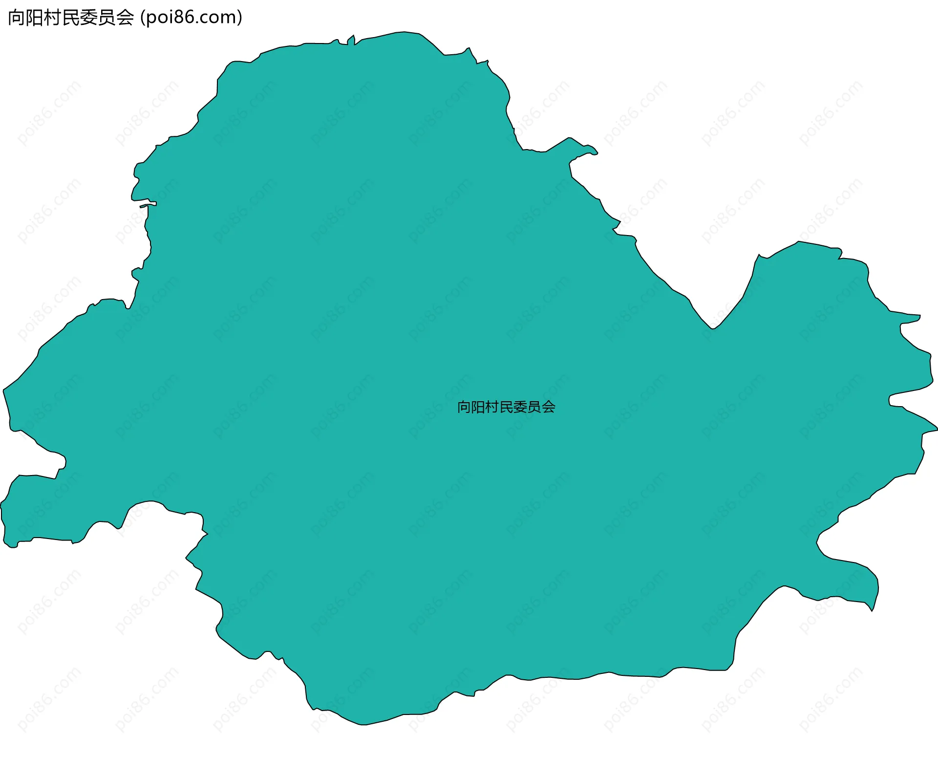 向阳村民委员会边界地图