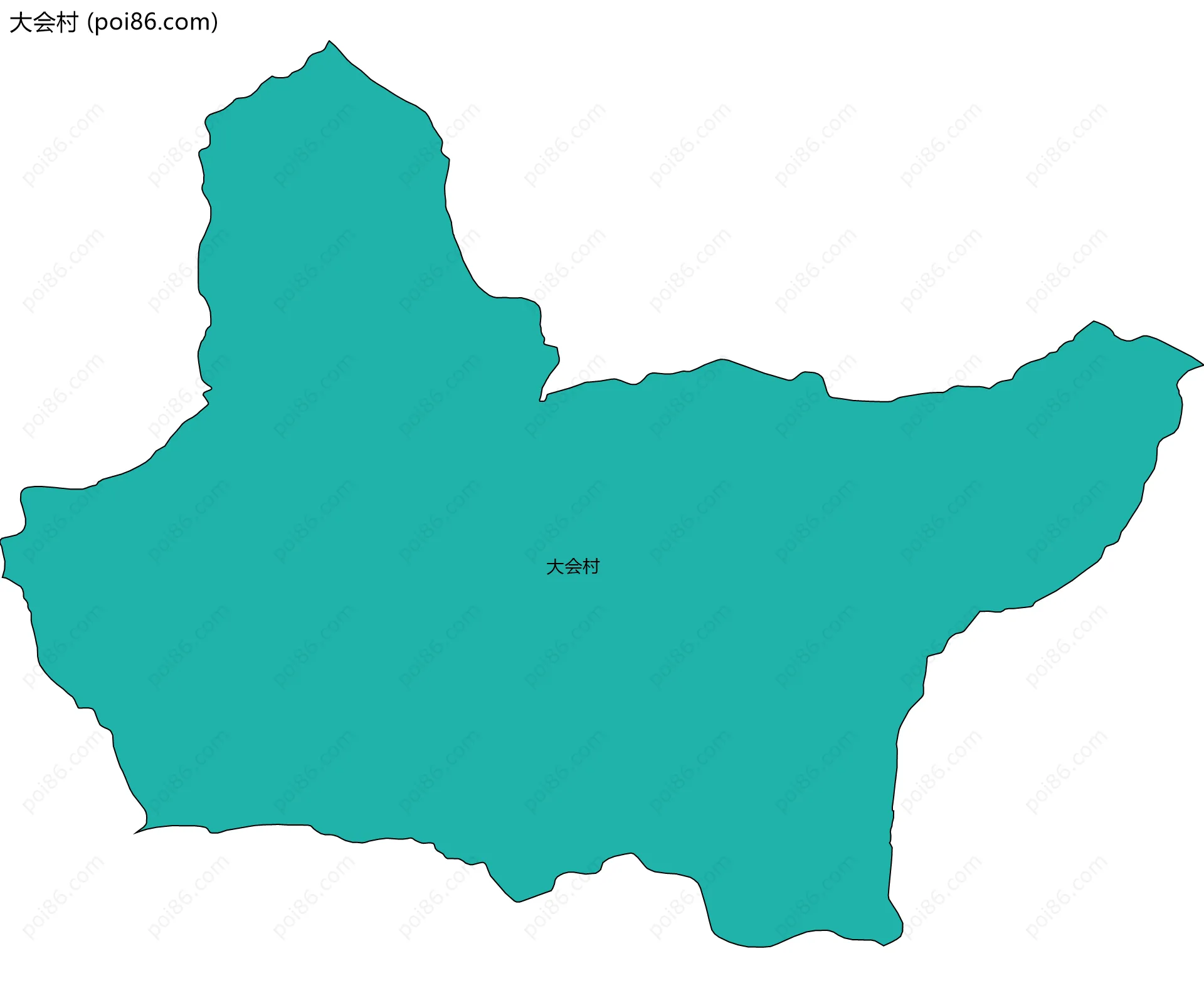 大会村边界地图