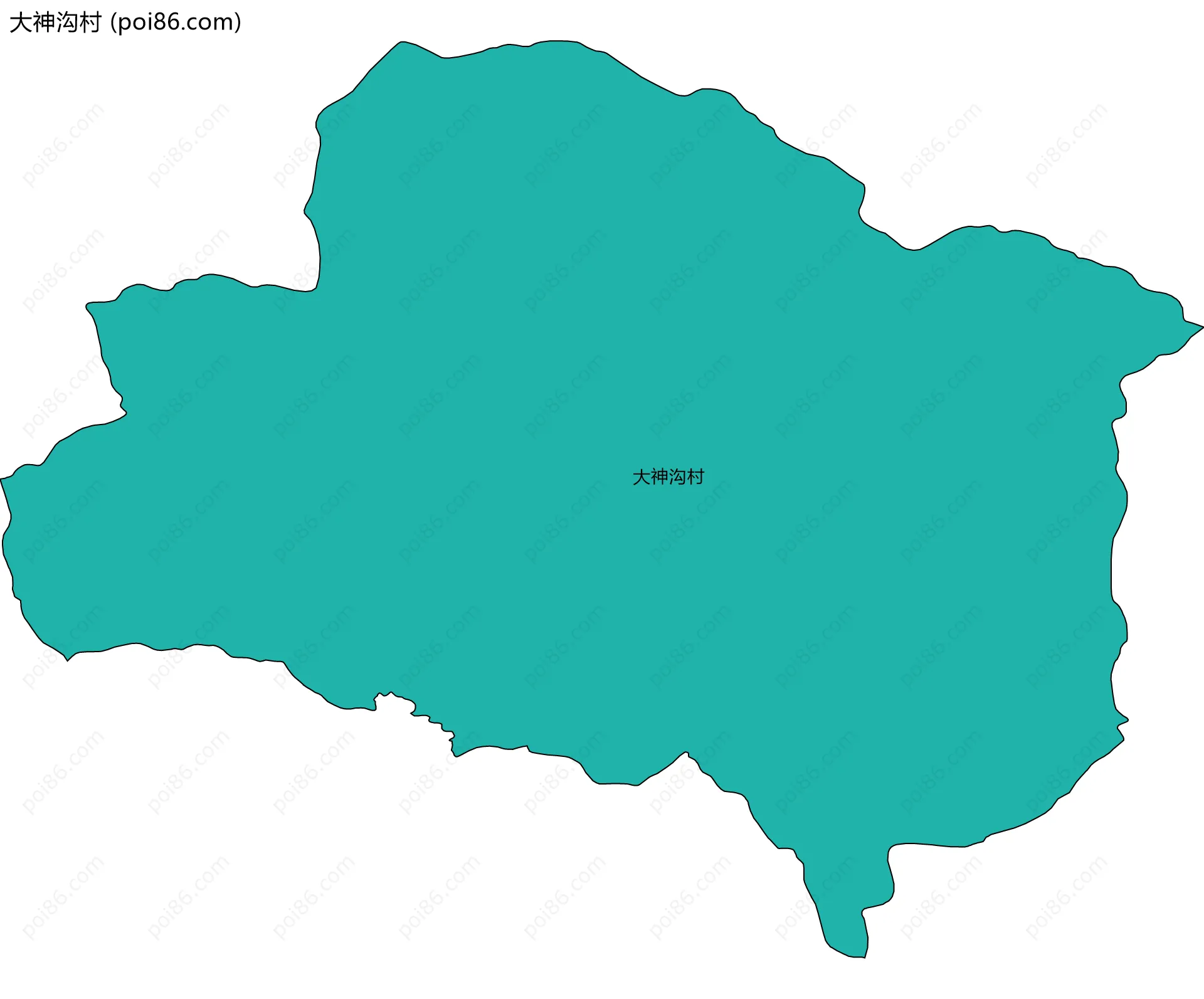 大神沟村边界地图