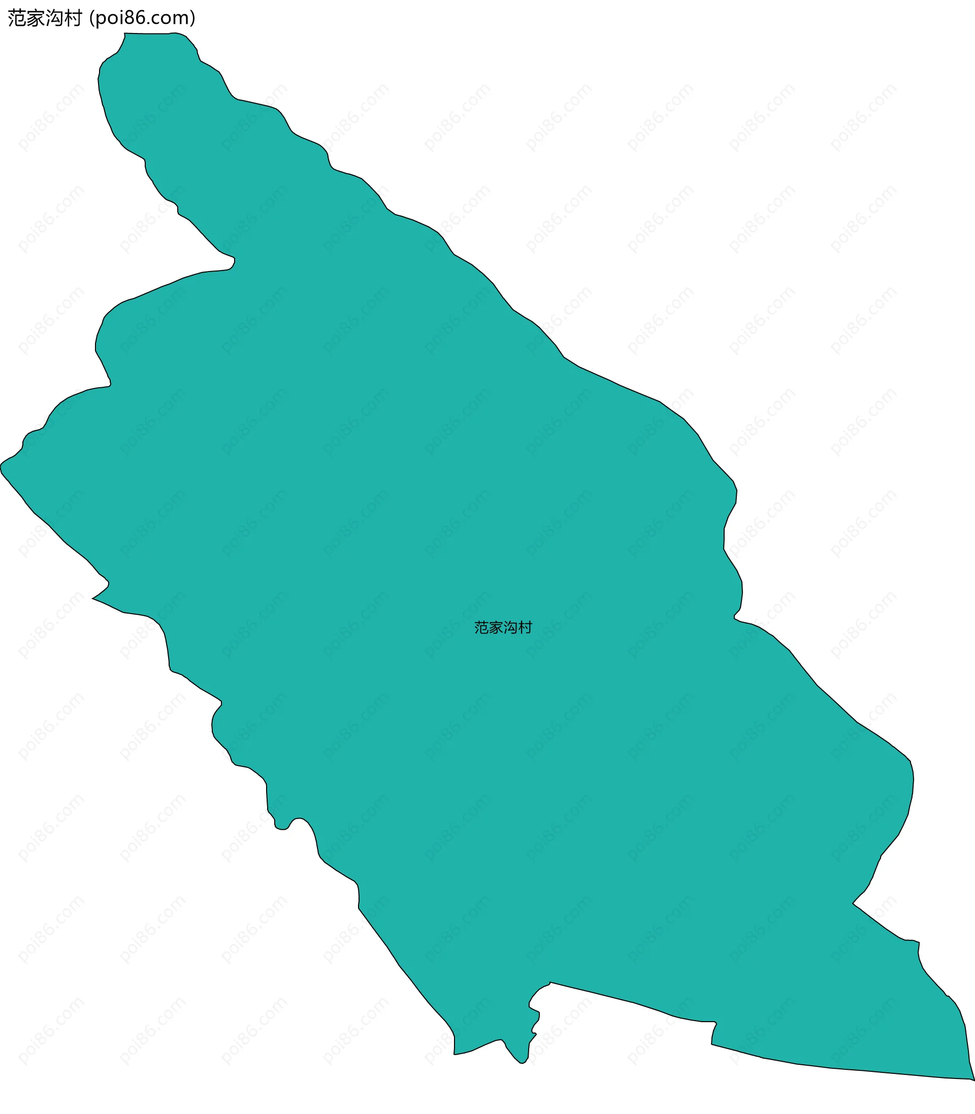 范家沟村边界地图