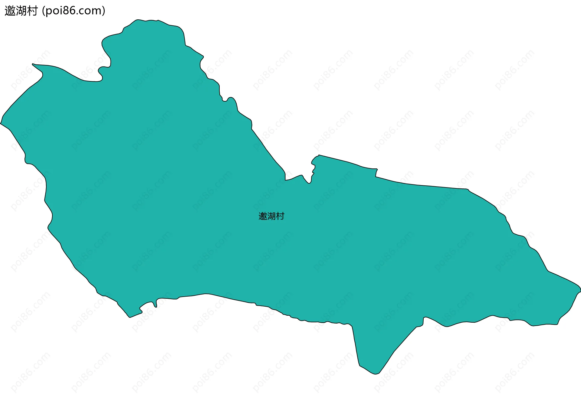 邀湖村边界地图