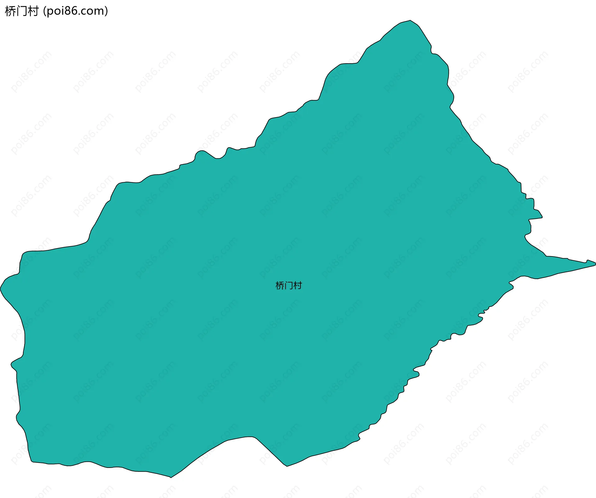 桥门村边界地图