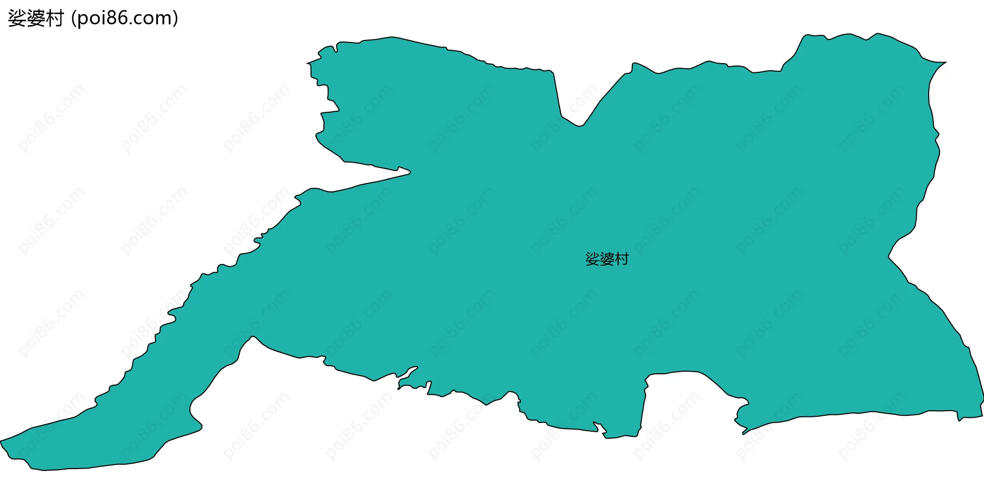 娑婆村边界地图