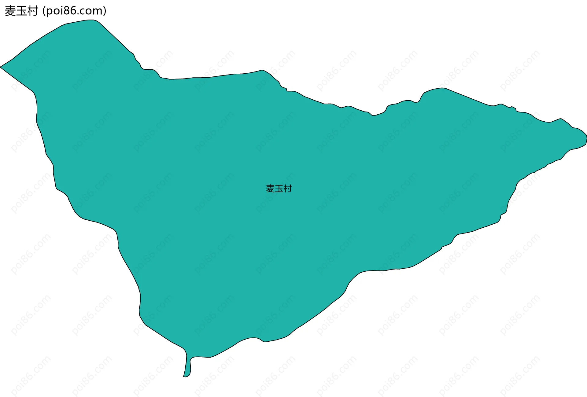 麦玉村边界地图