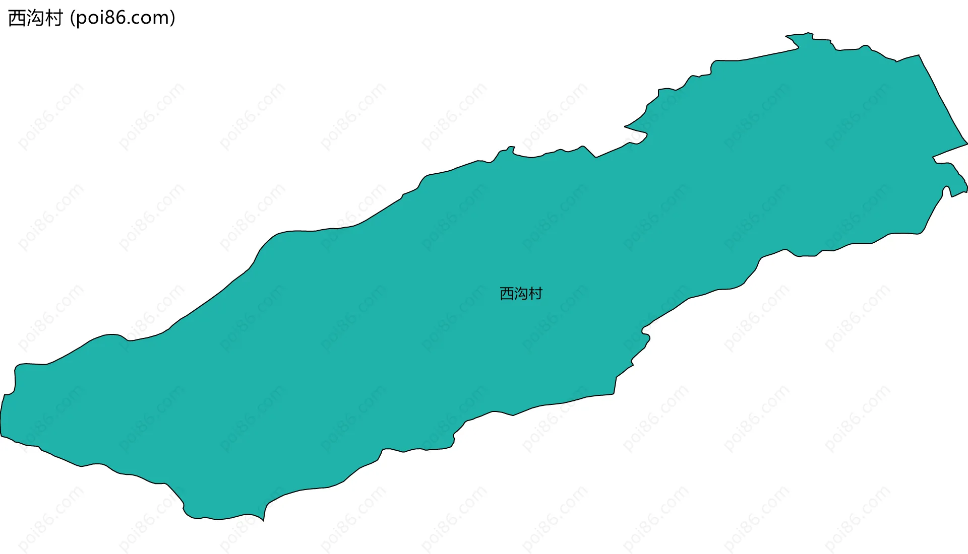 西沟村边界地图