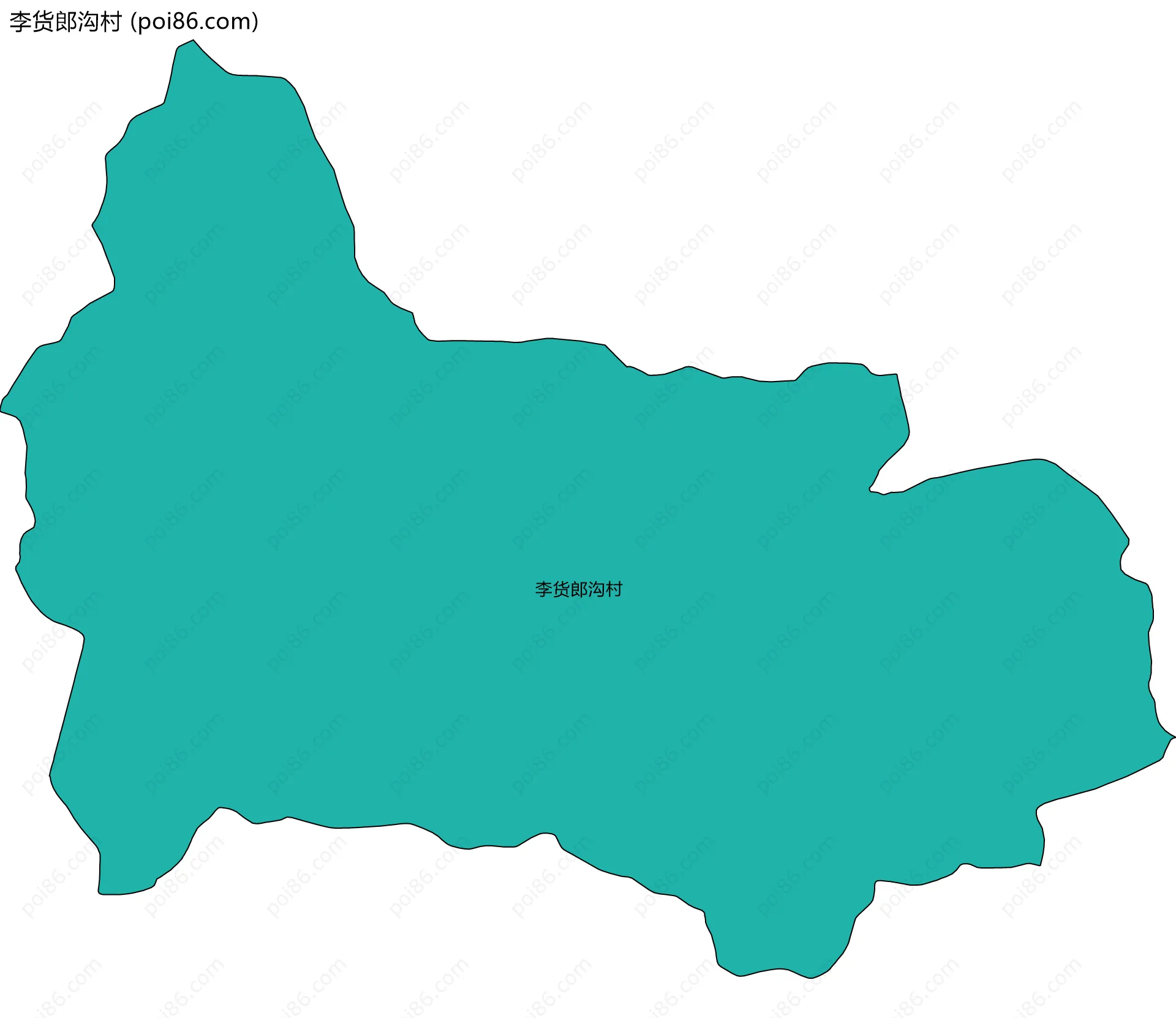 李货郎沟村边界地图