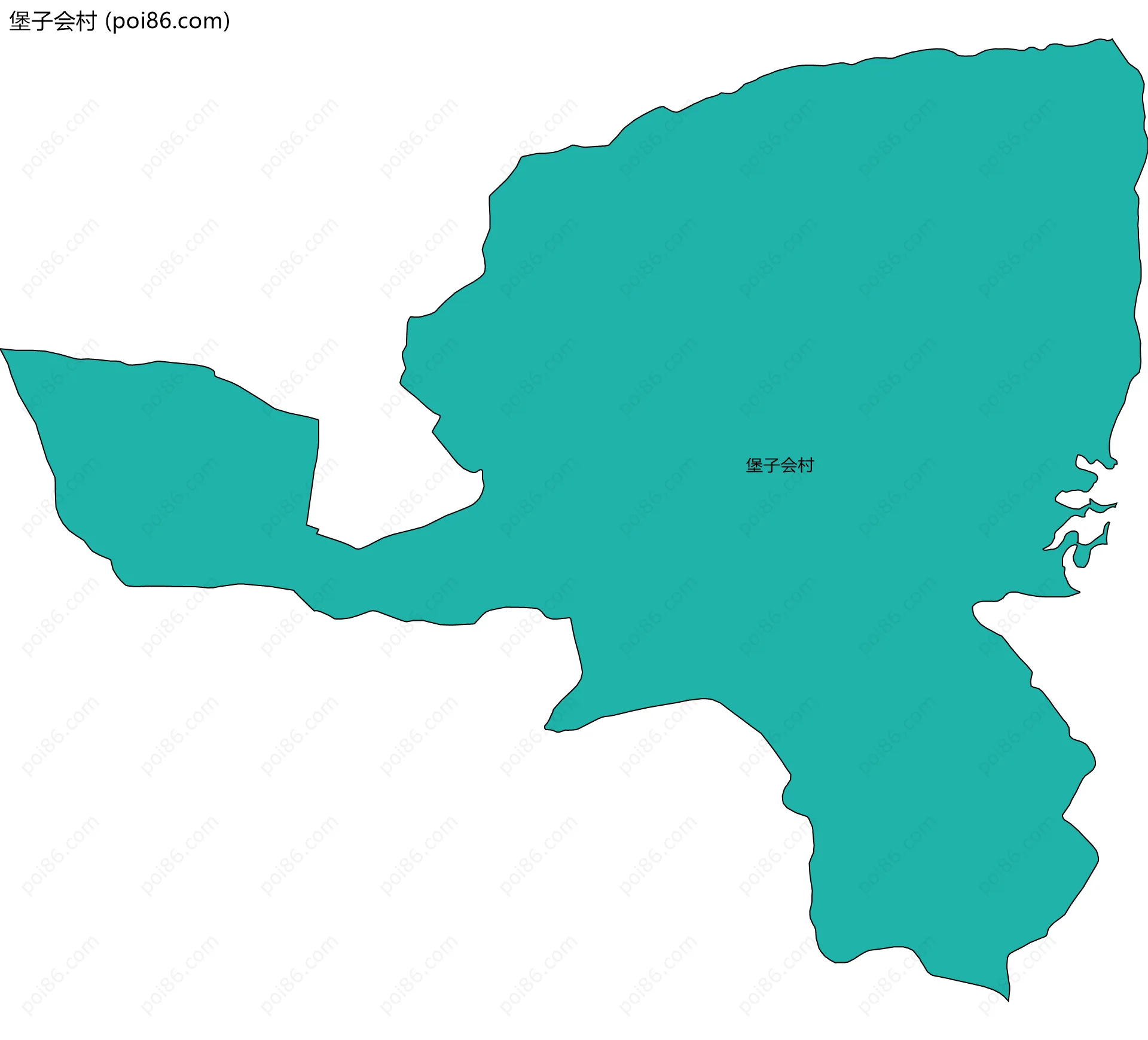 堡子会村边界地图