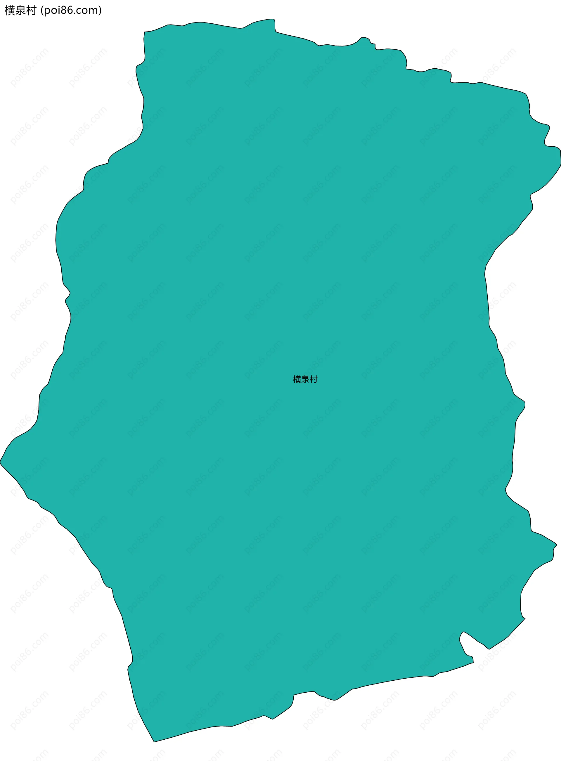 横泉村边界地图