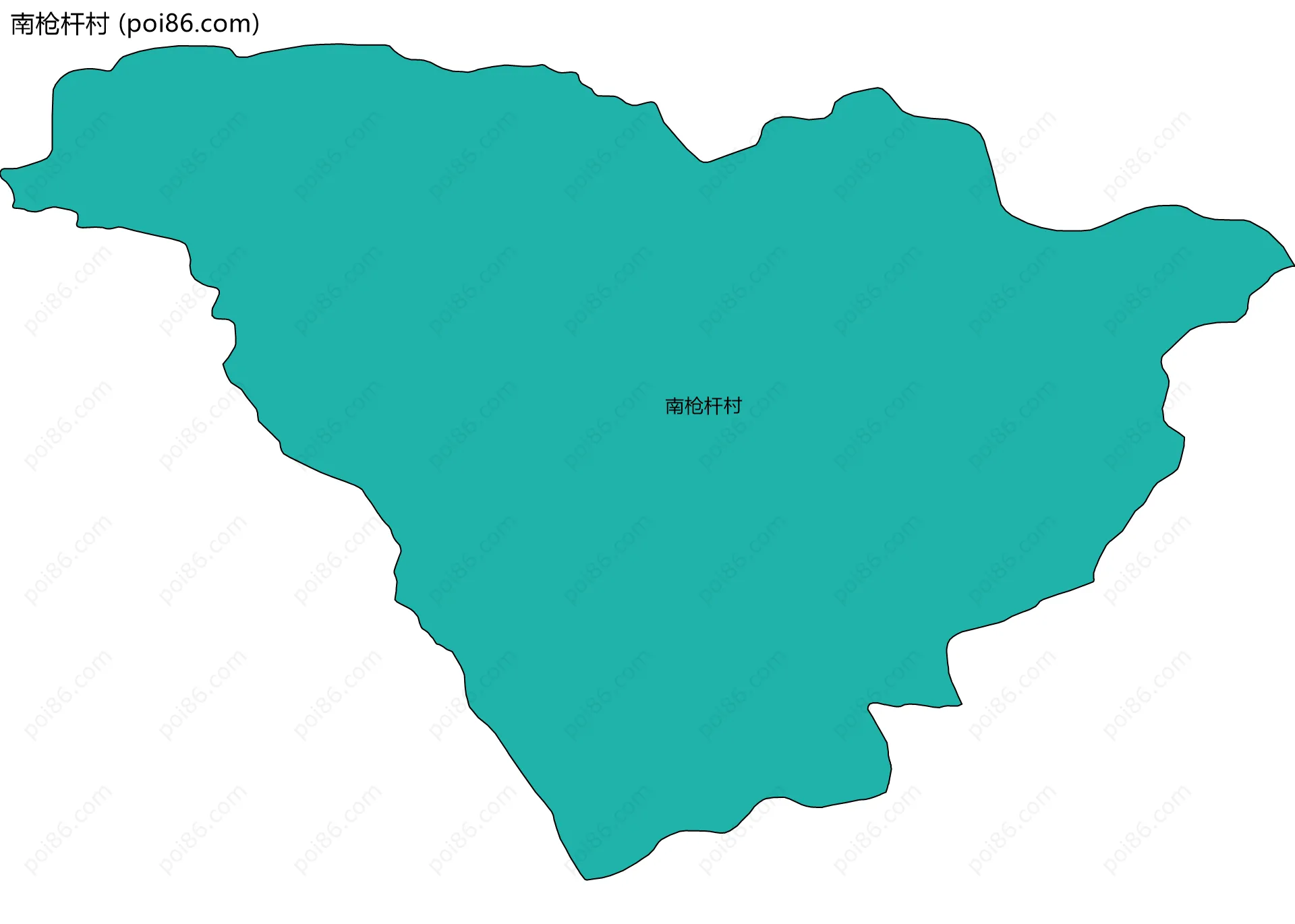 南枪杆村边界地图