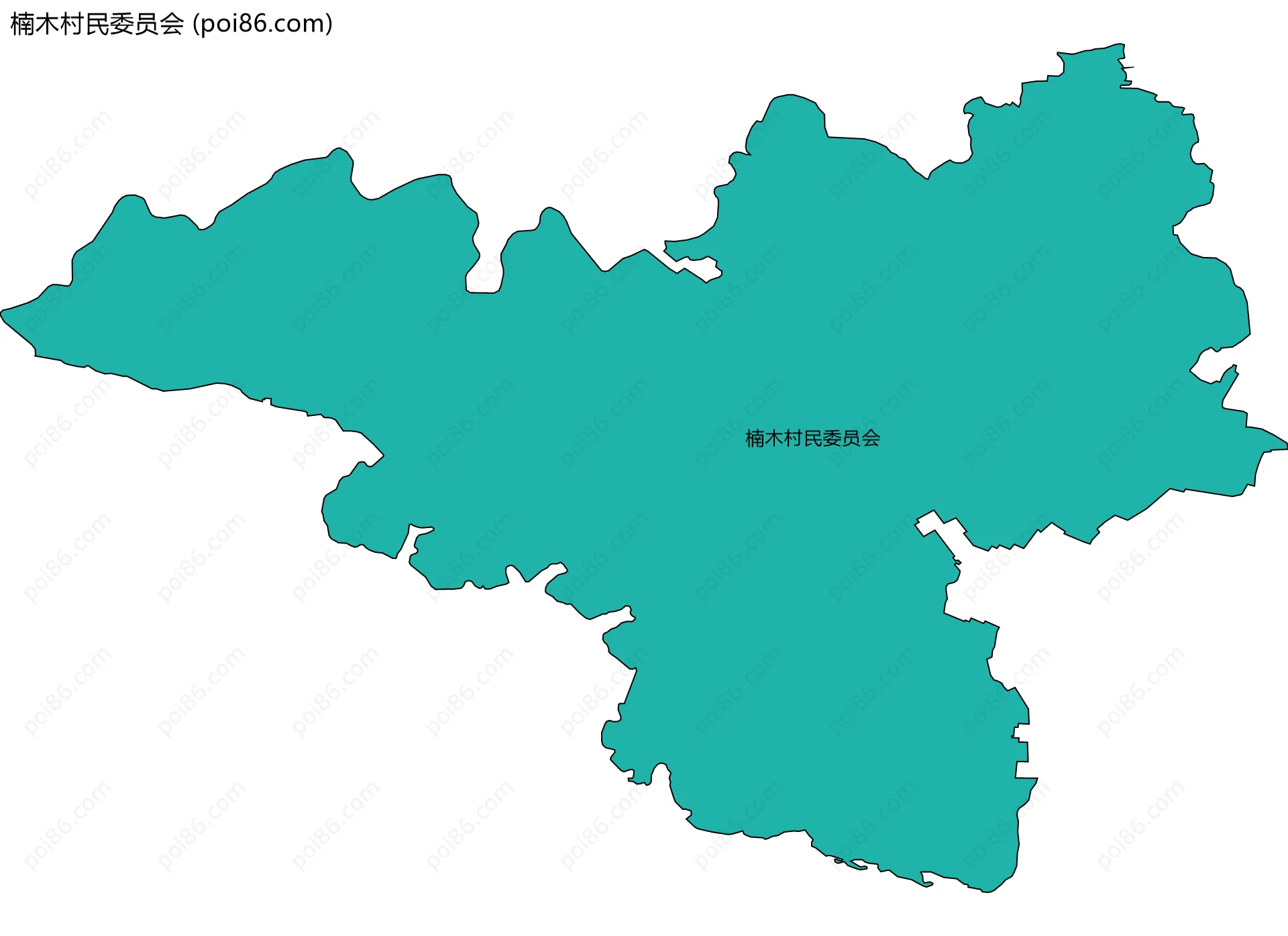 楠木村民委员会边界地图