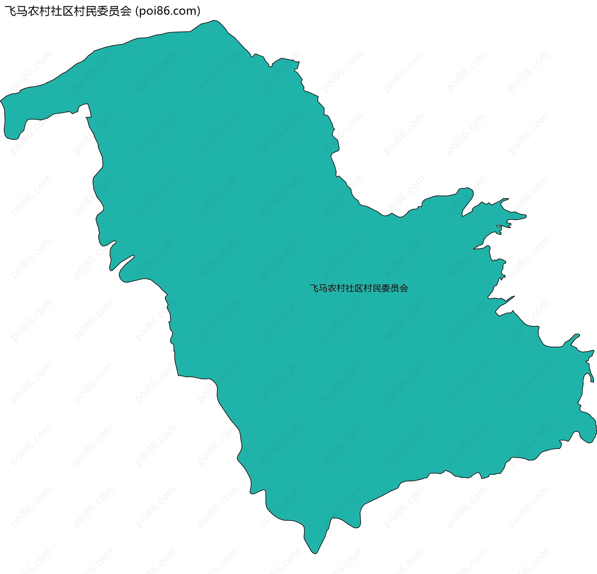 飞马农村社区村民委员会边界地图