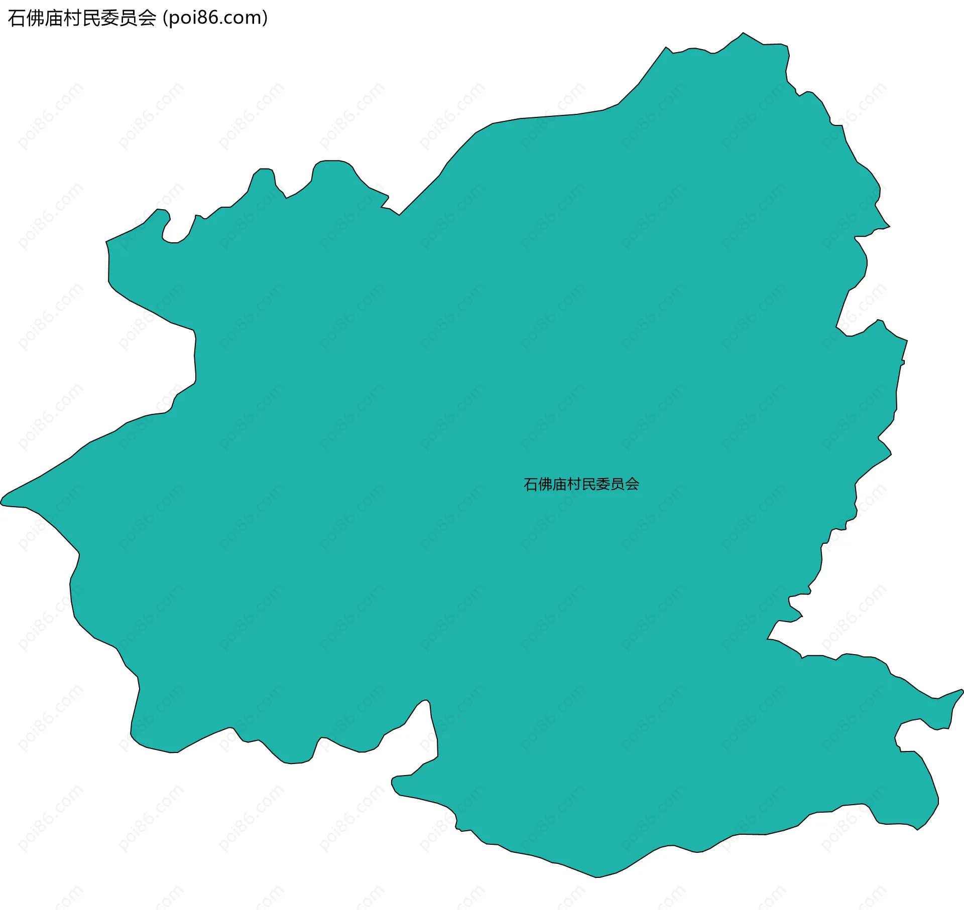 石佛庙村民委员会边界地图