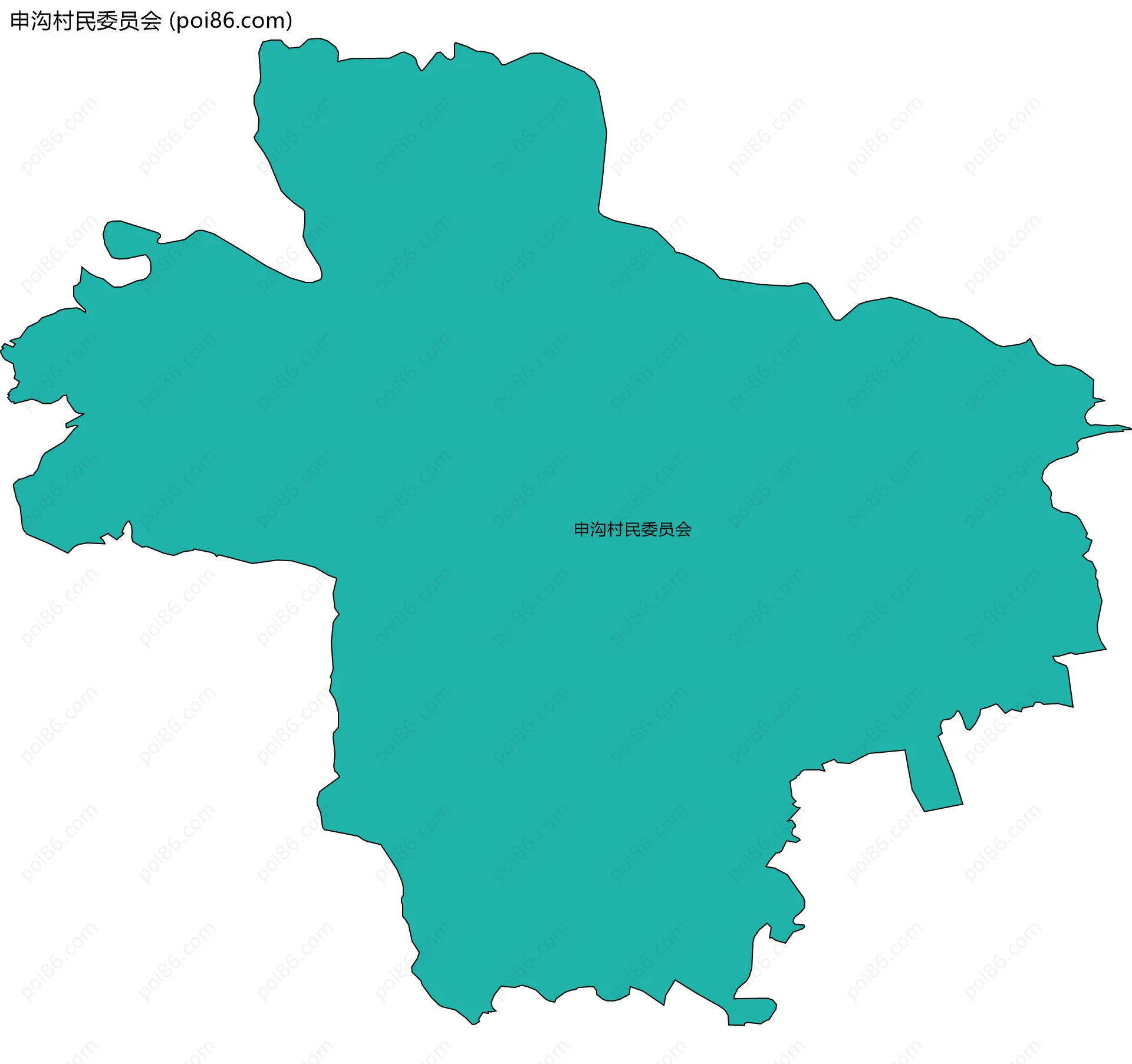 申沟村民委员会边界地图
