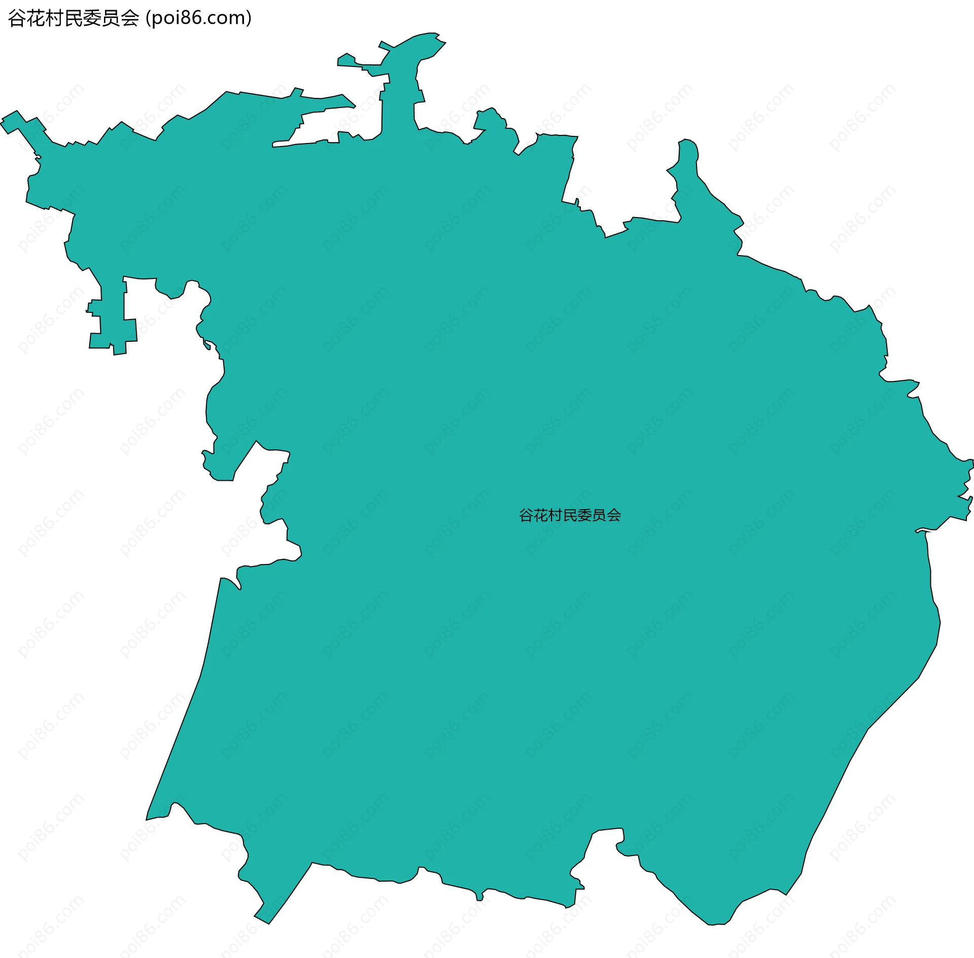 谷花村民委员会边界地图