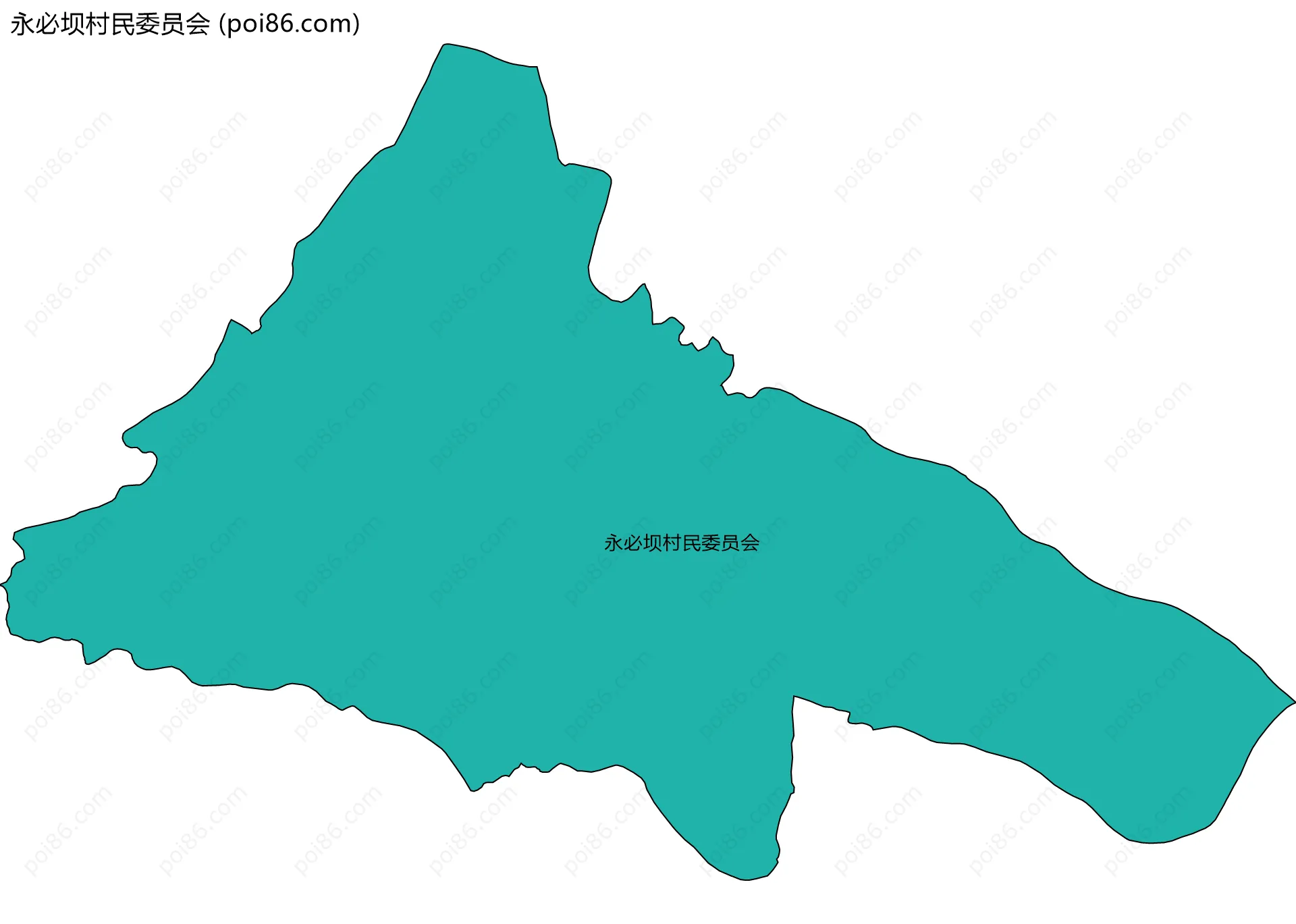 永必坝村民委员会边界地图