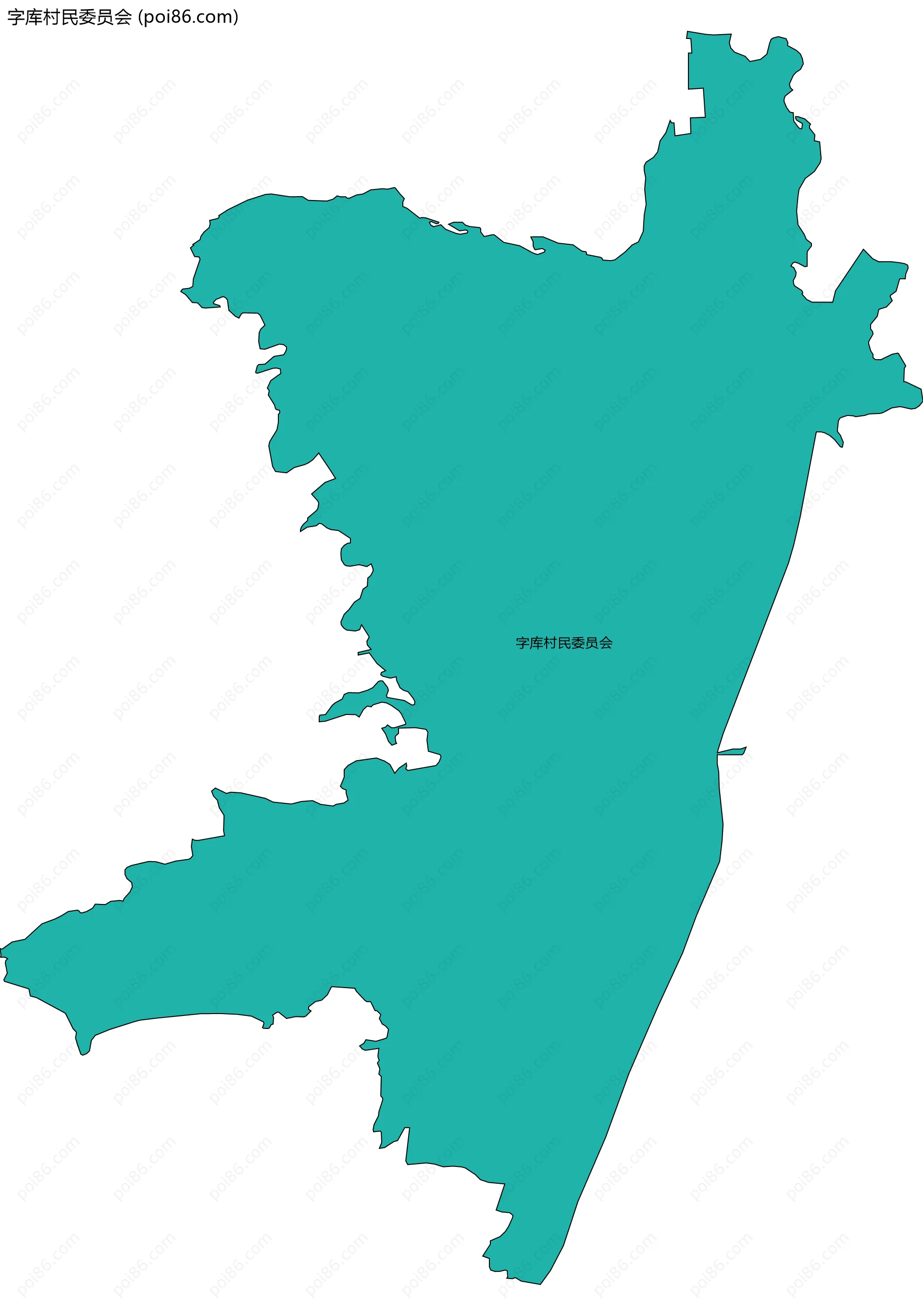 字库村民委员会边界地图