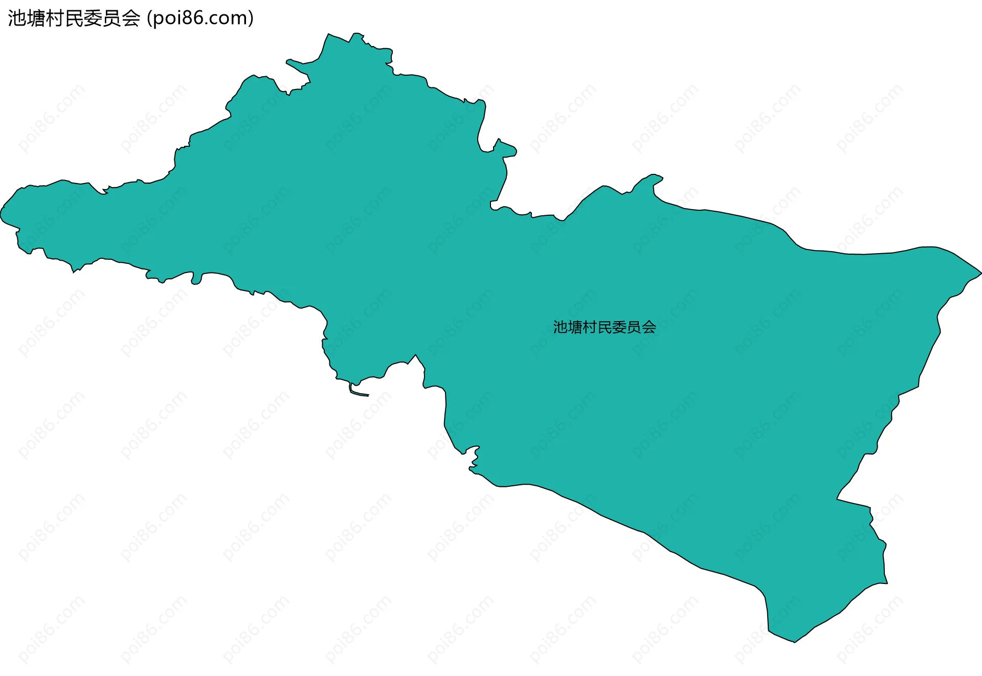 池塘村民委员会边界地图