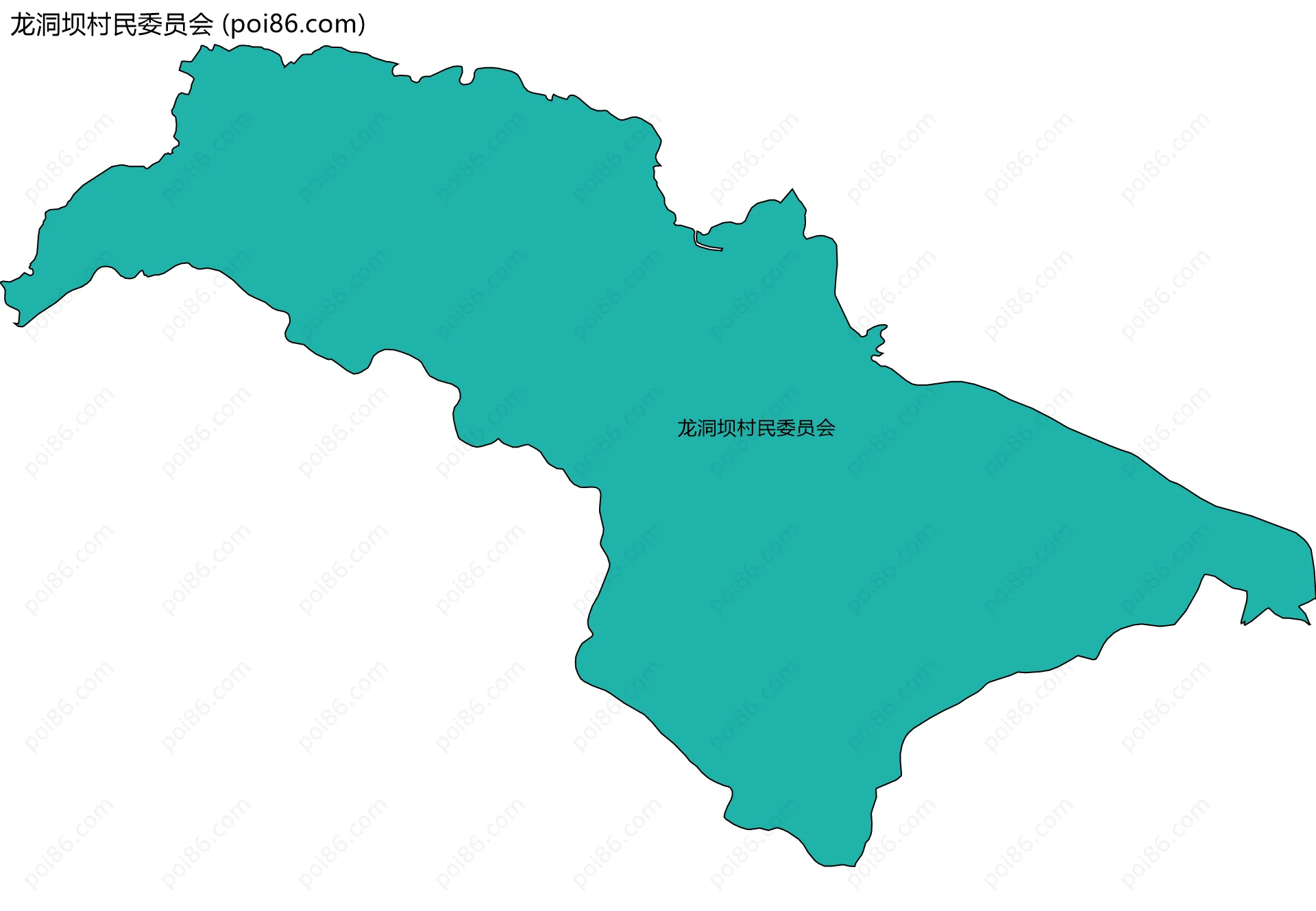 龙洞坝村民委员会边界地图