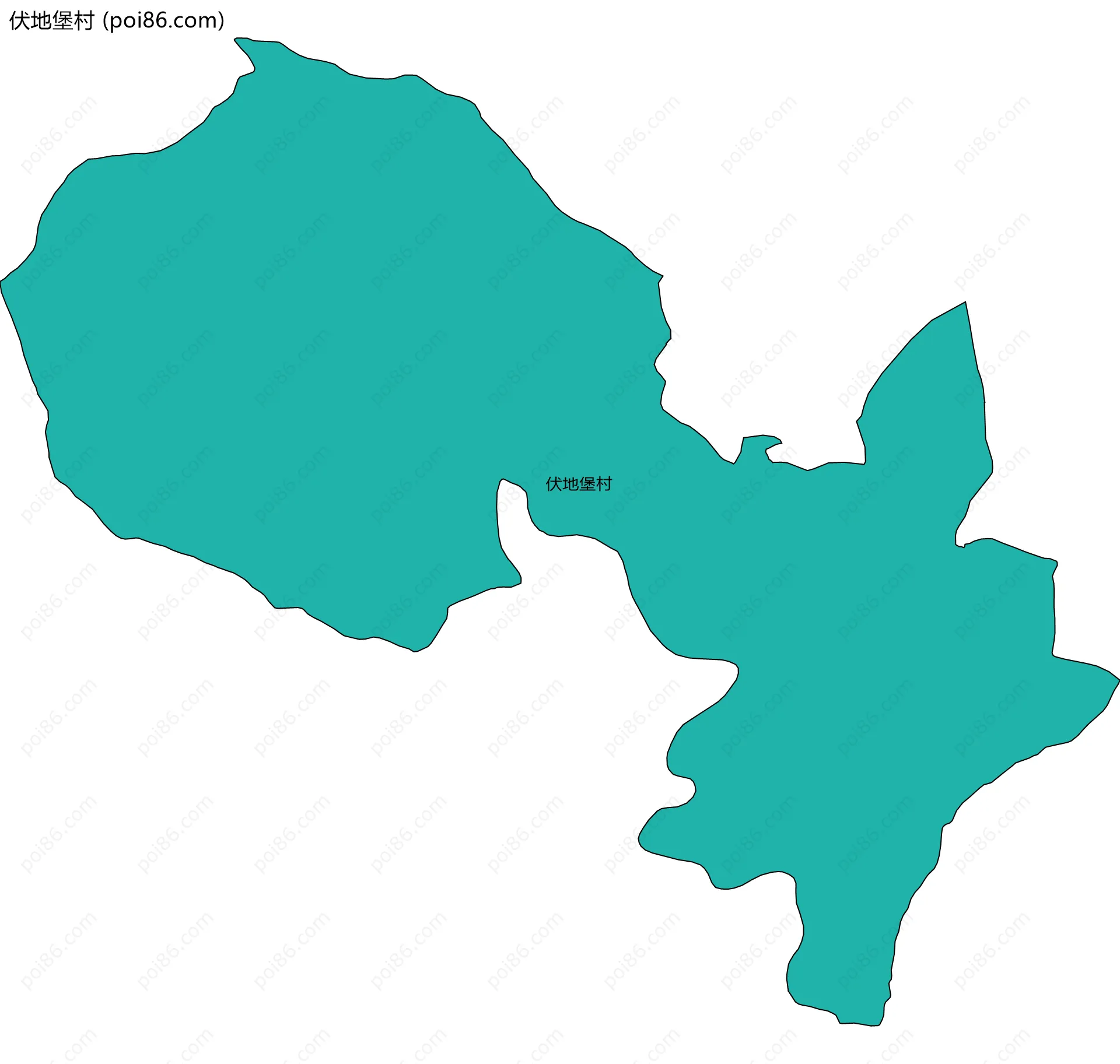 伏地堡村边界地图