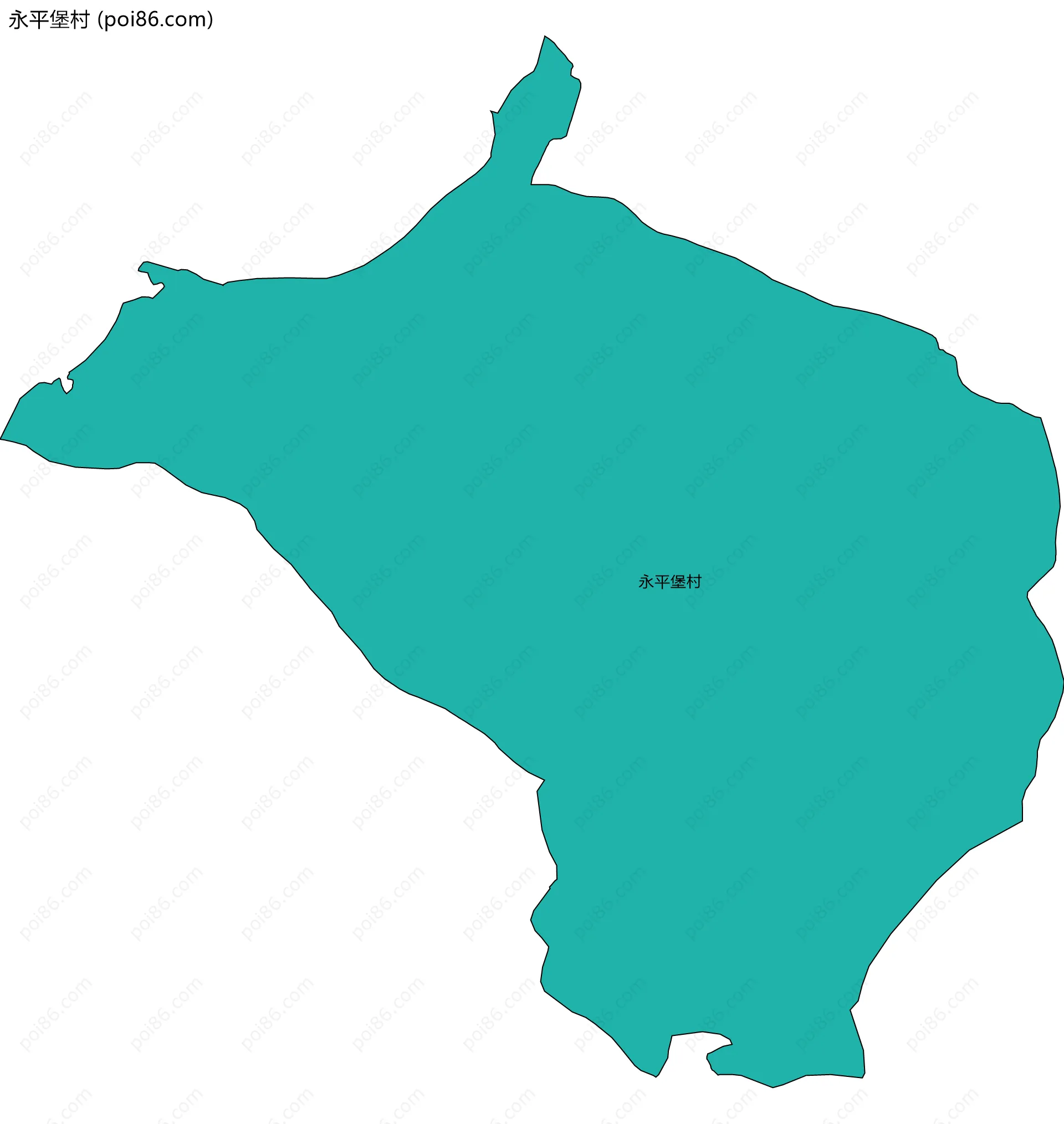 永平堡村边界地图