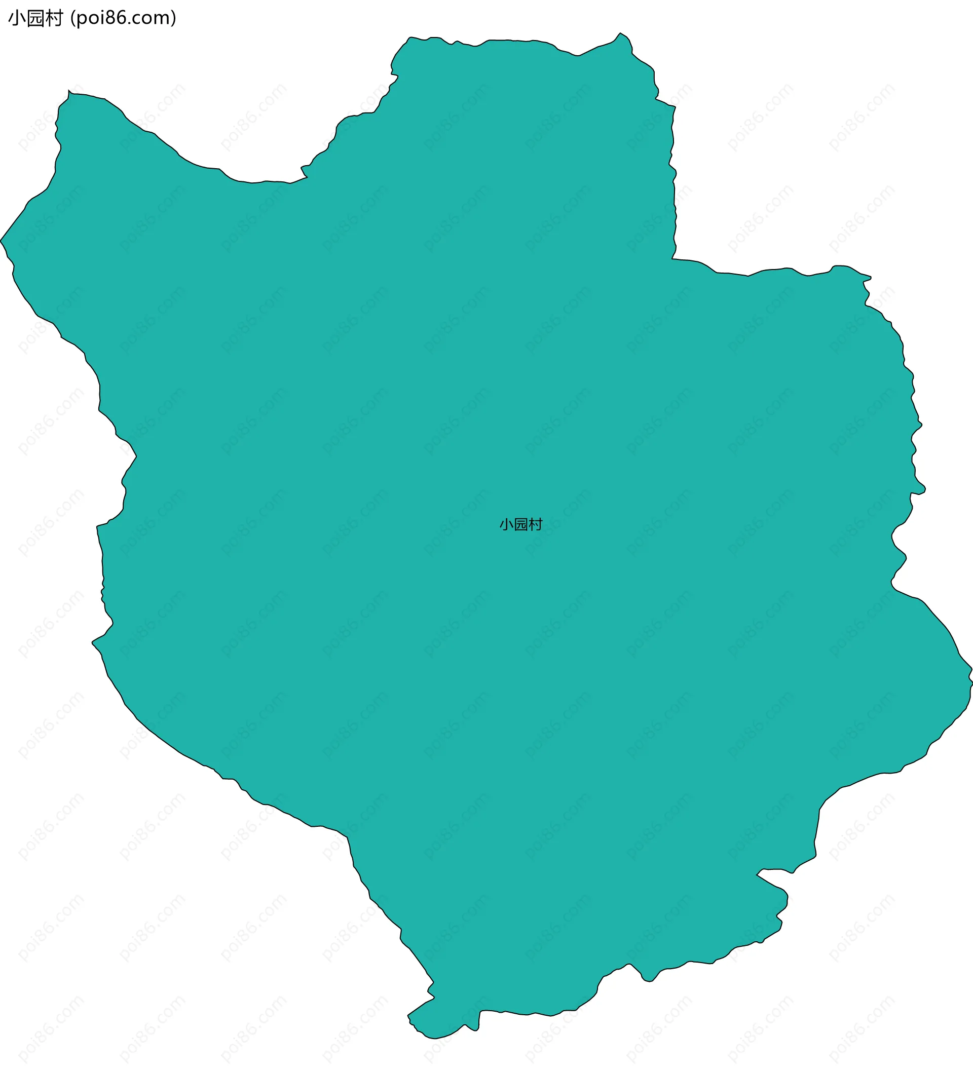 小园村边界地图