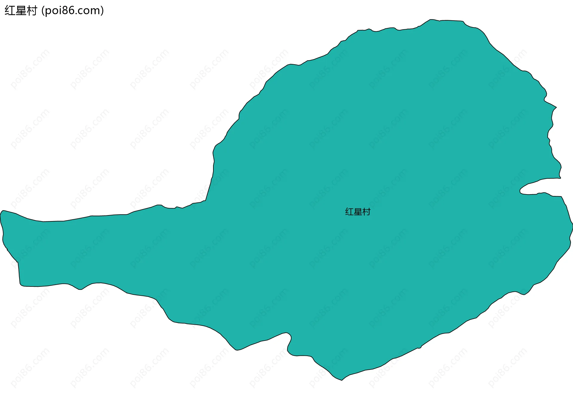 红星村边界地图