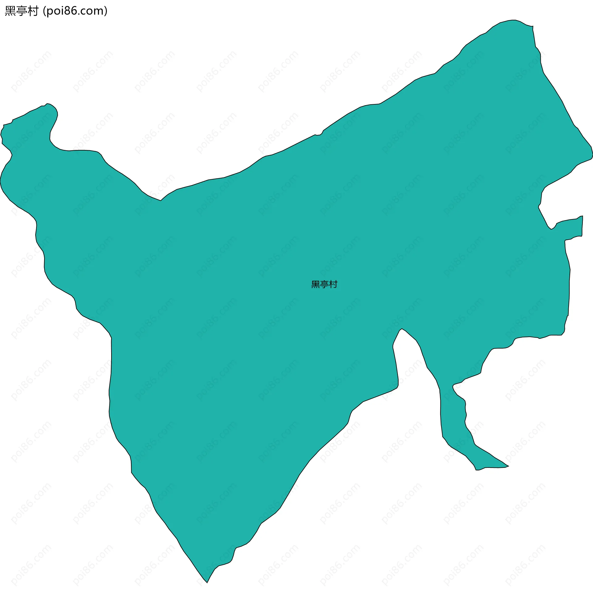 黑亭村边界地图