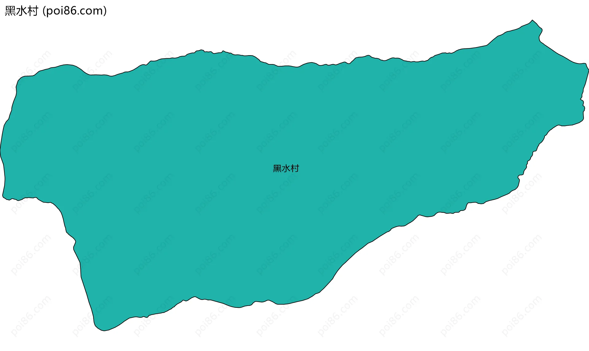 黑水村边界地图