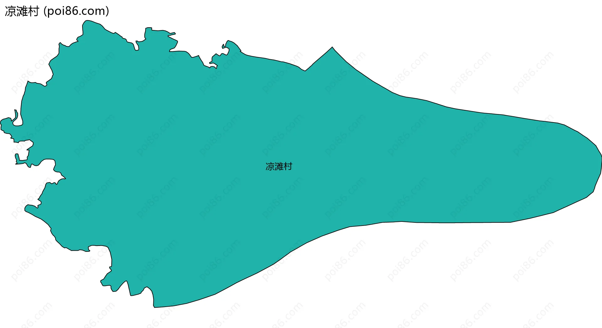 凉滩村边界地图