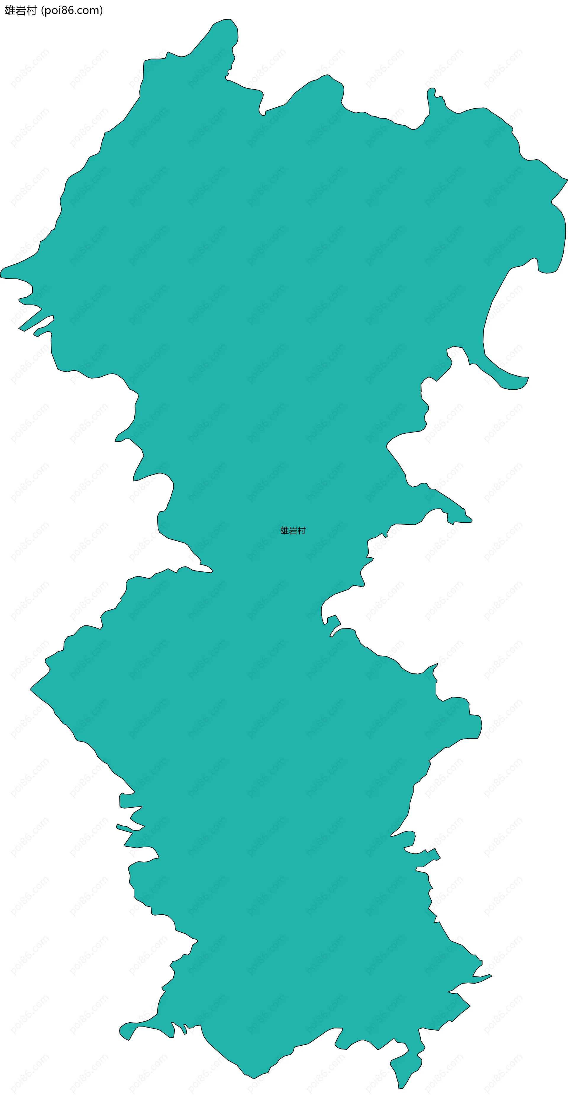 雄岩村边界地图