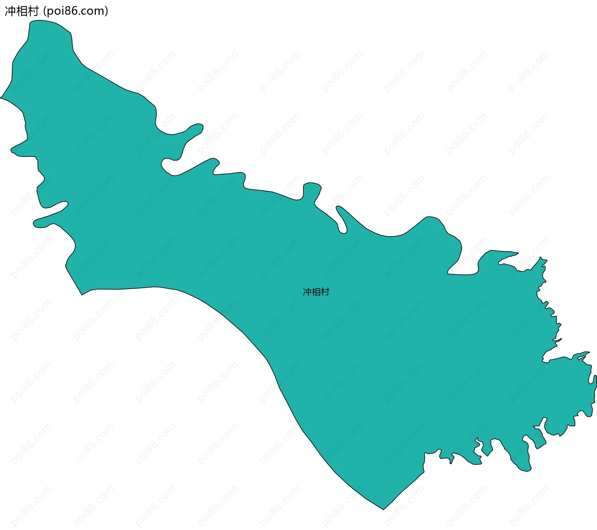 冲相村边界地图