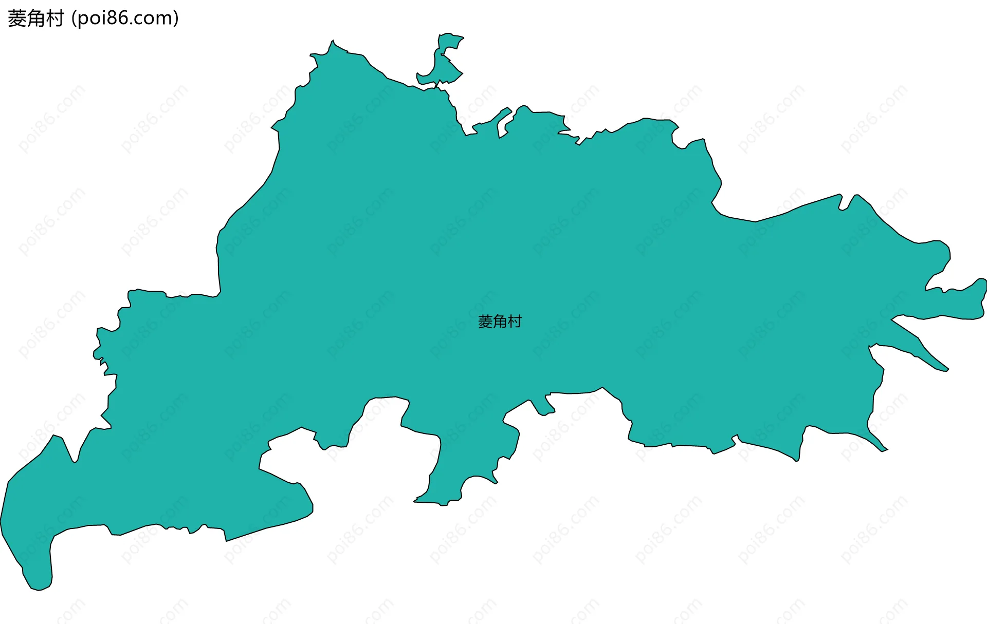 菱角村边界地图