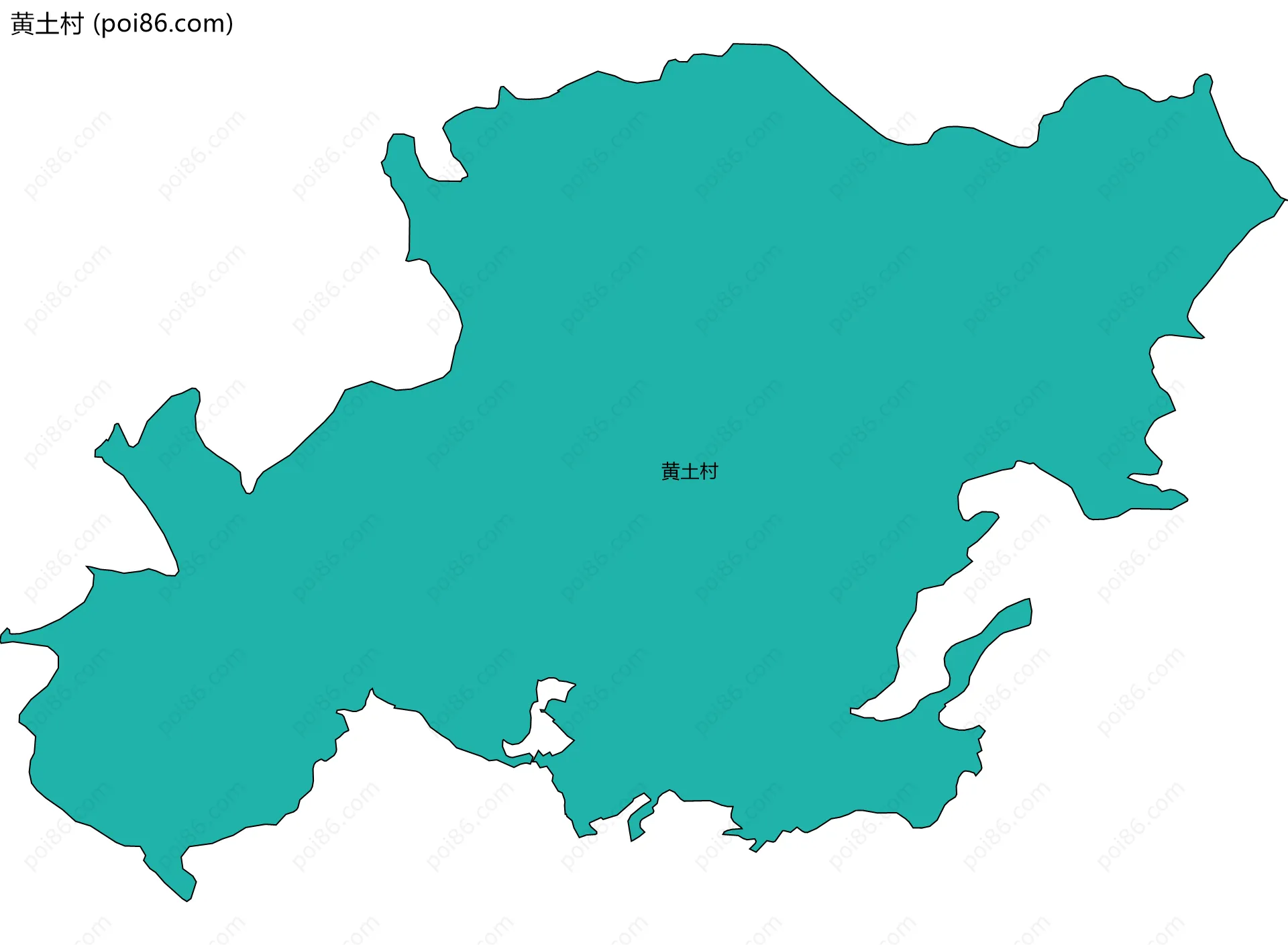 黄土村边界地图