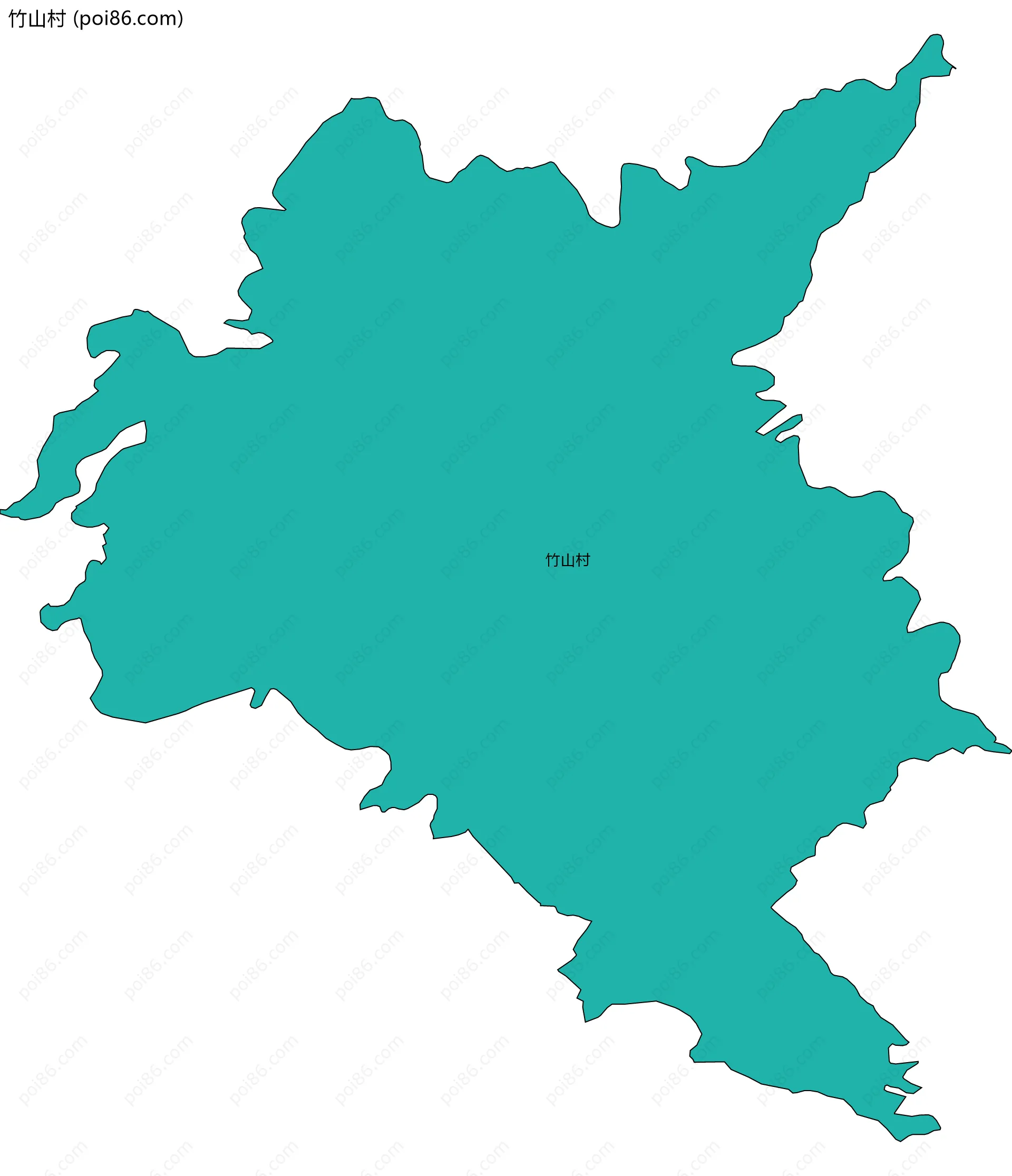 竹山村边界地图